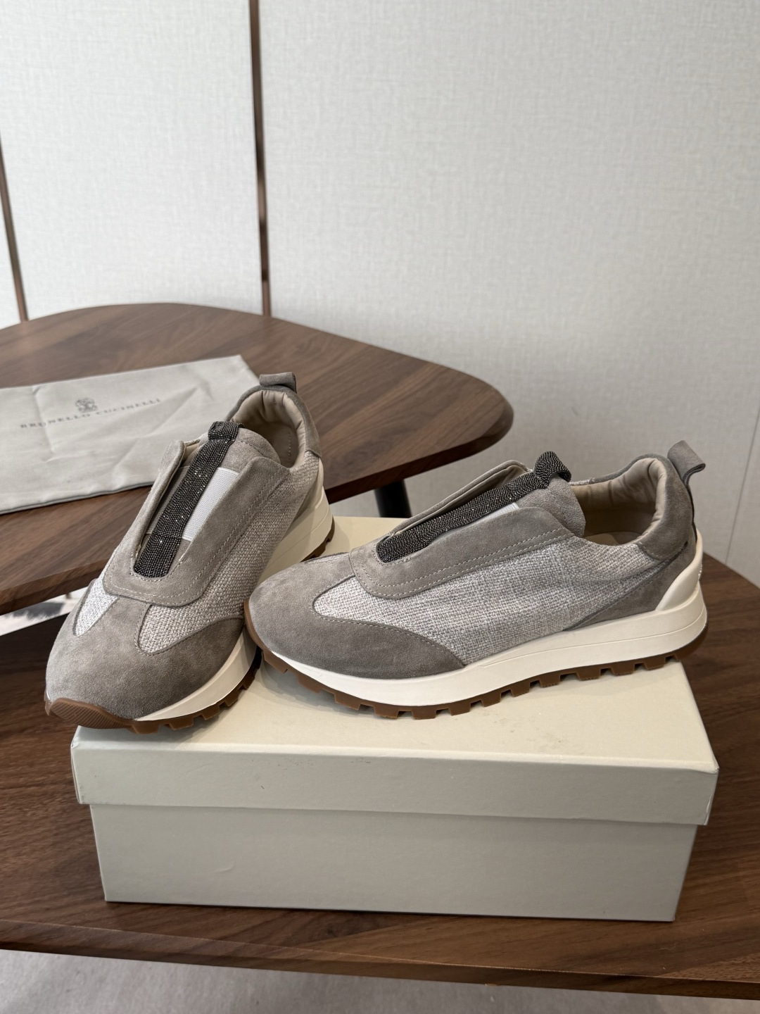 Brunello Cucinelli  26ss最新 Bc 休闲鞋 鞋面进口麂皮/进口牛皮 内里进口羊皮