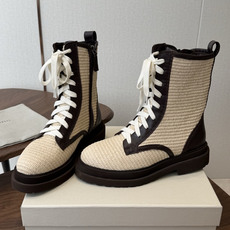 Brunello Cucineli ss26new arrival~ 编织拉菲草鞋面秋冬新款马丁靴 上脚帅气舒适 秋冬一 Brunello Cucineli ss26new arrival~ 编织拉菲草鞋面秋冬新款马丁靴 上脚帅气舒适 秋冬一