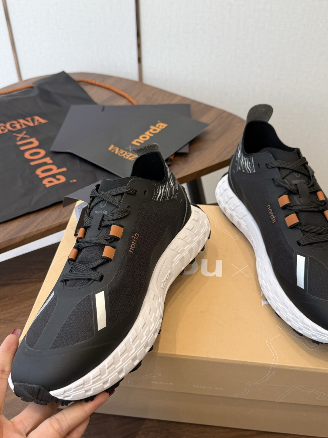 ZEGNA 杰尼亚 （男款）系列 户外 休闲 厚底运动鞋  原版购入开发 做货 这款黑色皮革 Triple Stitch