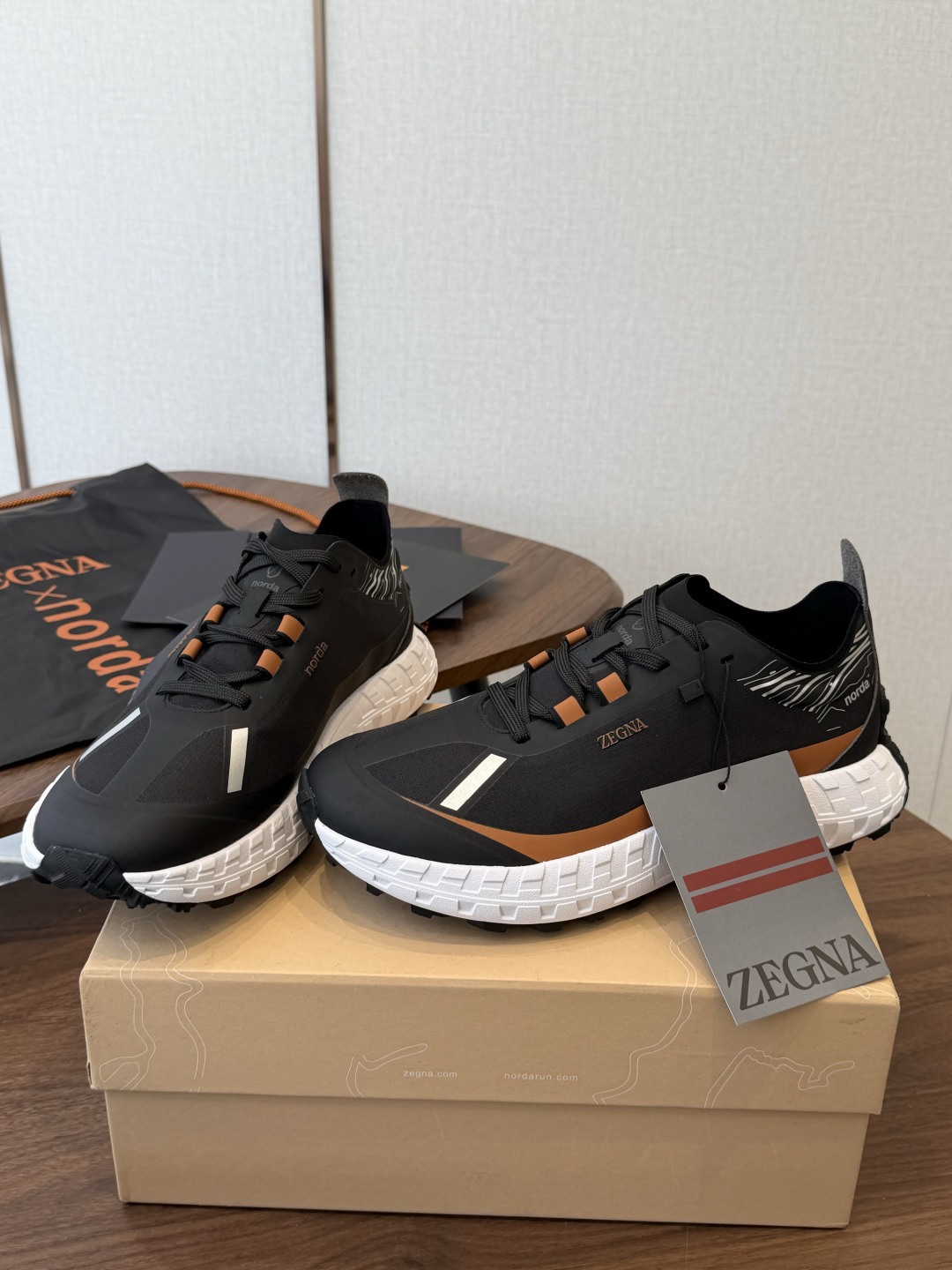 ZEGNA 杰尼亚 （男款）系列 户外 休闲 厚底运动鞋  原版购入开发 做货 这款黑色皮革 Triple Stitch