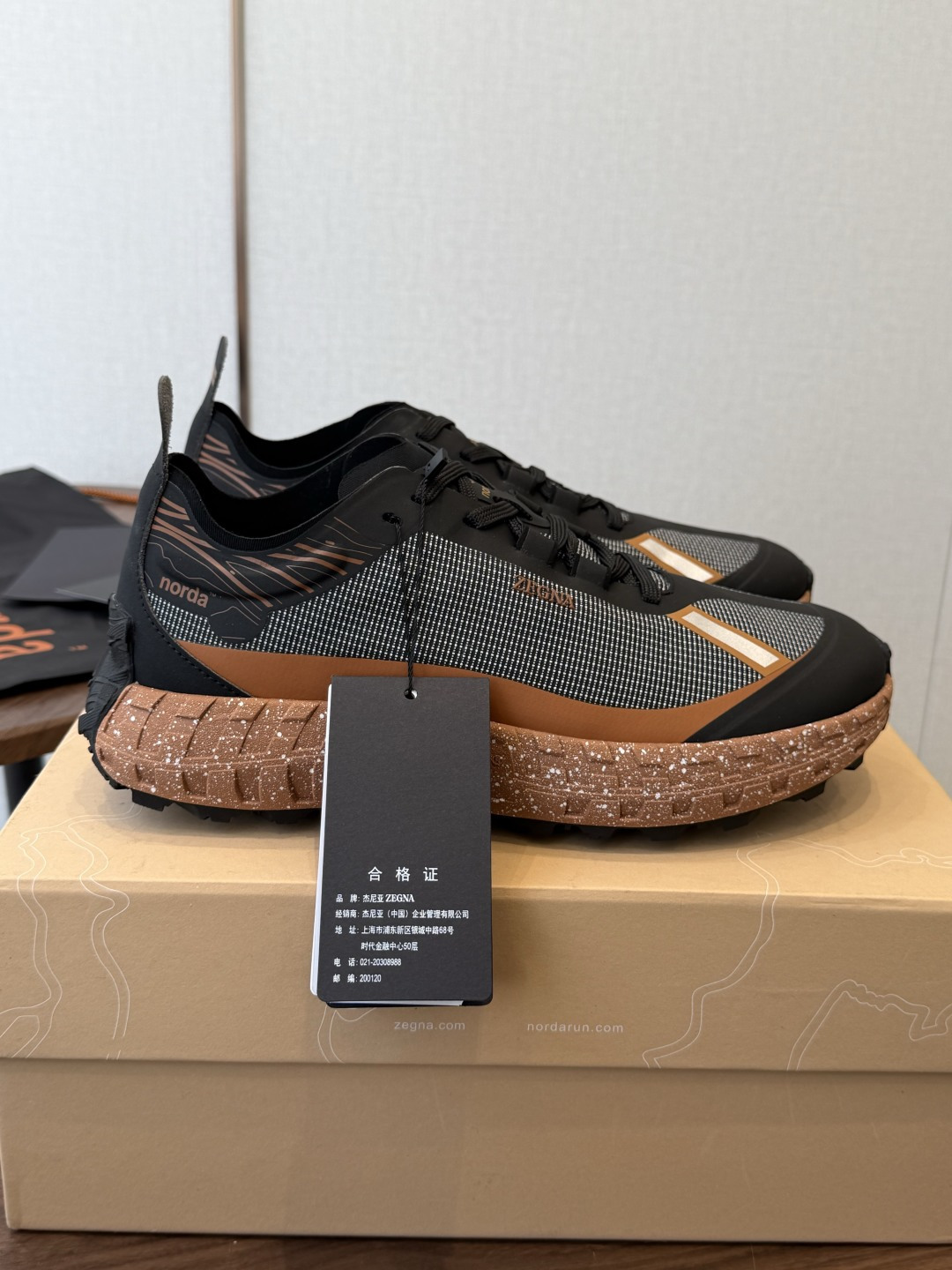 ZEGNA 杰尼亚 （男款）系列 户外 休闲 厚底运动鞋  原版购入开发 做货 这款黑色皮革 Triple Stitch
