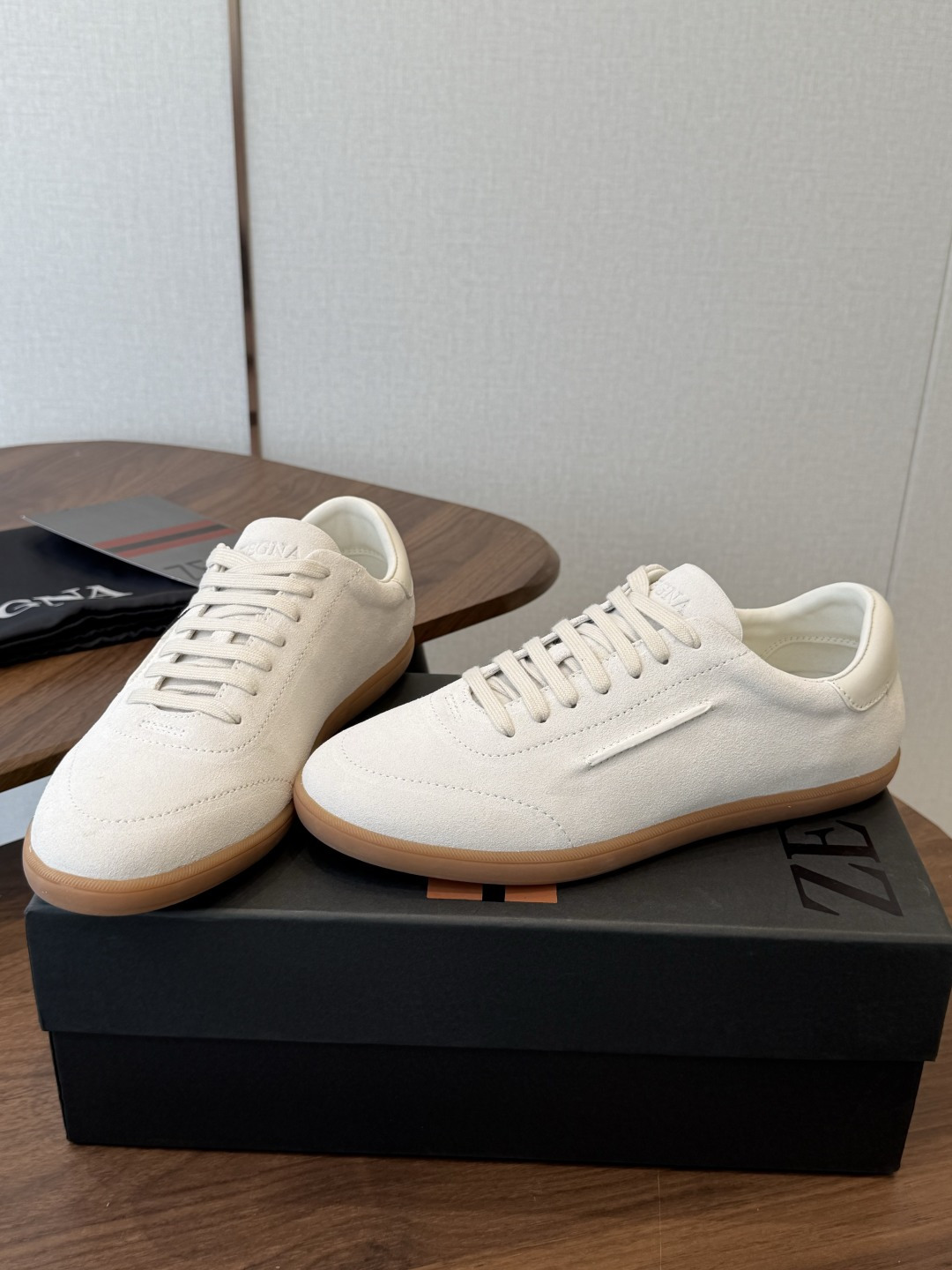 ZEGNA 杰尼亚 （男款）系列 户外 休闲 运动鞋 吴磊同款 原版购入开发 做货 这款黑色皮革 Triple Stit