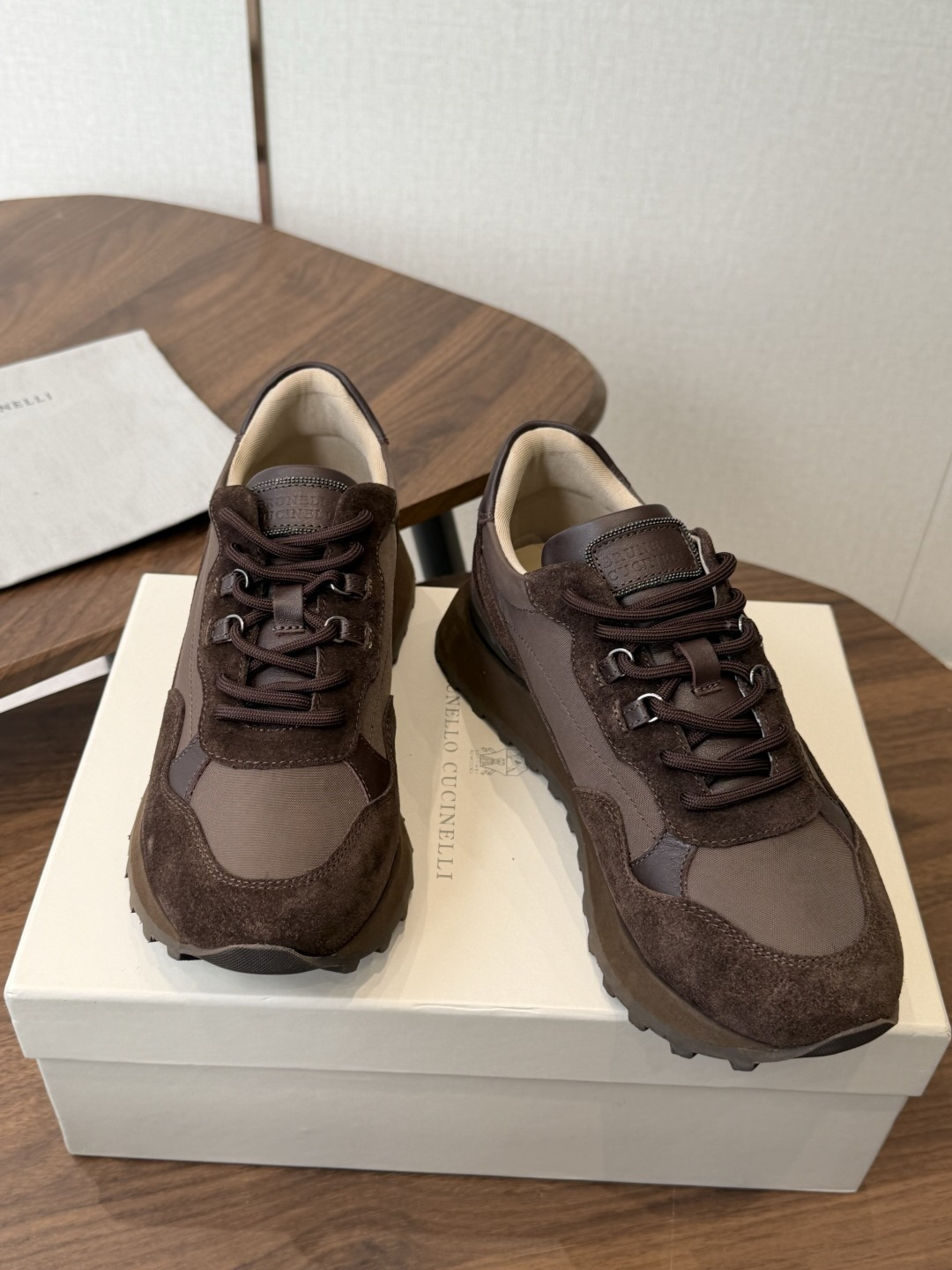 Brunello Cucinelli  26ss最新 Bc 系带 休闲鞋  鞋面进口麂皮/进口牛皮 内里进口羊毛 0.5