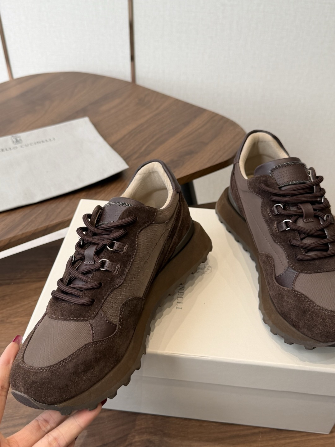Brunello Cucinelli  26ss最新 Bc 系带 休闲鞋  鞋面进口麂皮/进口牛皮 内里进口羊毛 0.5