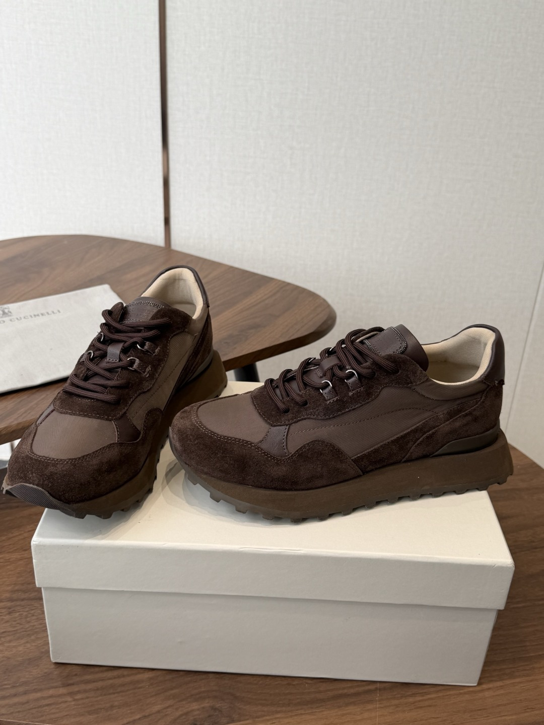 Brunello Cucinelli  26ss最新 Bc 系带 休闲鞋  鞋面进口麂皮/进口牛皮 内里进口羊毛 0.5