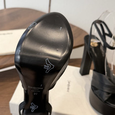 Saint Laurent 圣罗兰 2026春夏新款防水台恨太高交叉带气场高跟女鞋 YSL字母logo五金扣粗跟圆头露趾 Saint Laurent 圣罗兰 2026春夏新款防水台恨太高交叉带气场高跟女鞋 YSL字母logo五金扣粗跟圆头露趾