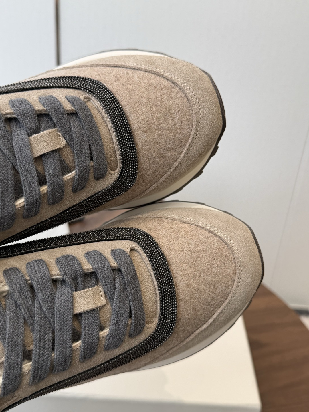 Brunello Cucinelli 26ss最新 Bc 系带 羊毛休闲鞋 鞋面进口麂皮/进口牛皮 内里进口羊毛/羊 Brunello Cucinelli 26ss最新 Bc 系带 羊毛休闲鞋 鞋面进口麂皮/进口牛皮 内里进口羊毛/羊