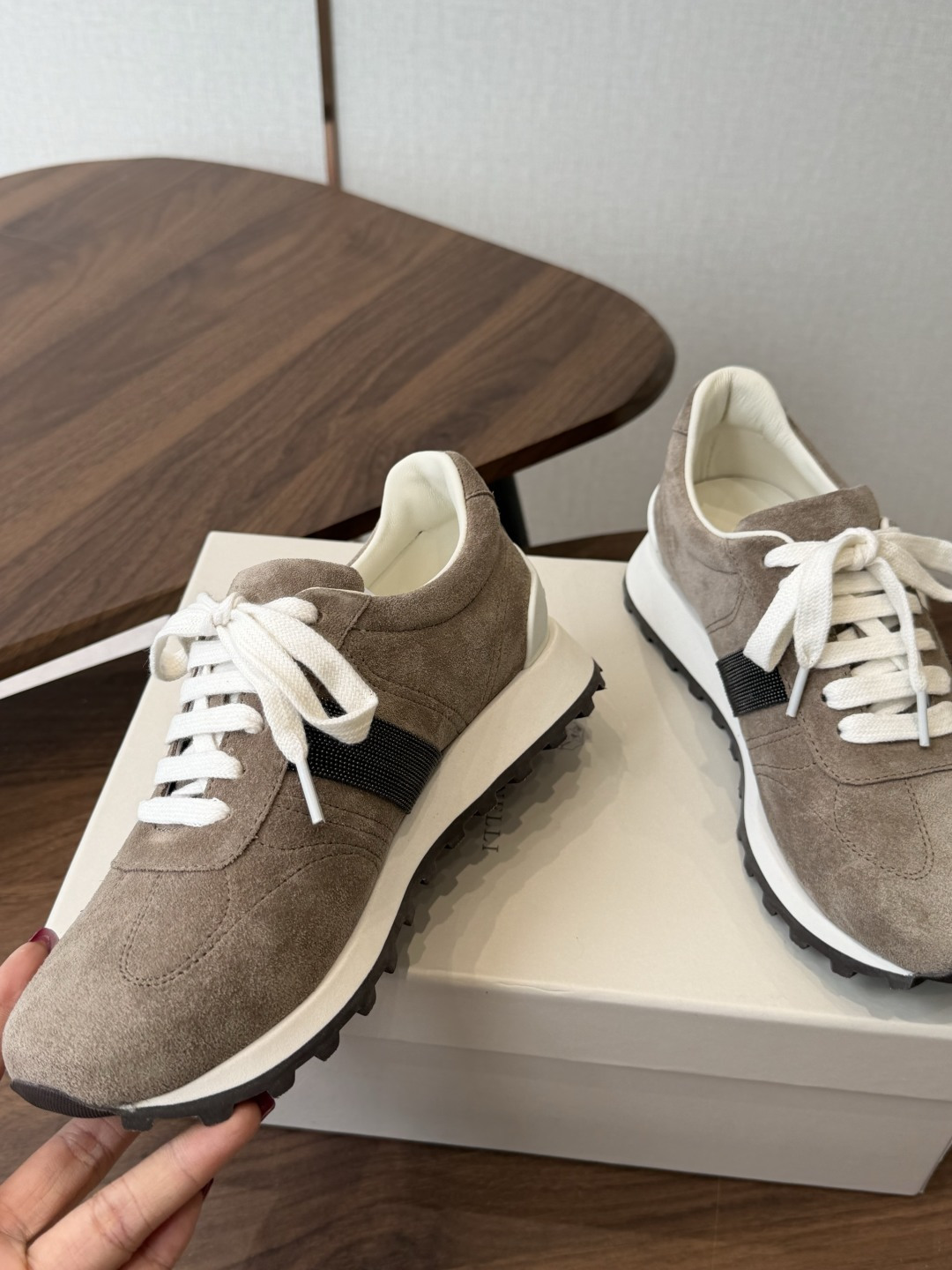 Brunello Cucinelli  26ss最新 Bc 系带 休闲鞋  鞋面进口麂皮/进口牛皮 内里进口羊毛 0.5