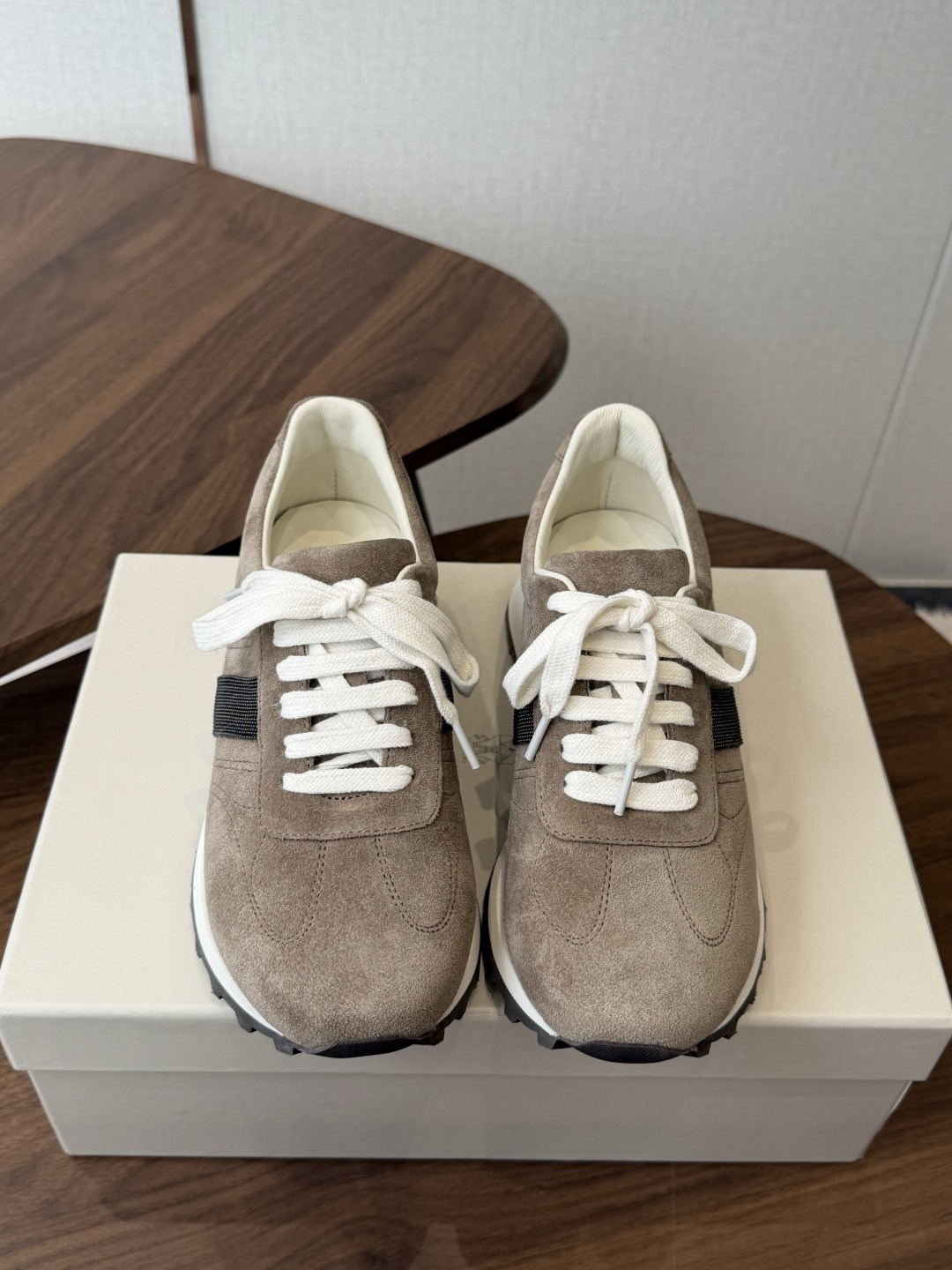 Brunello Cucinelli  26ss最新 Bc 系带 休闲鞋  鞋面进口麂皮/进口牛皮 内里进口羊毛 0.5