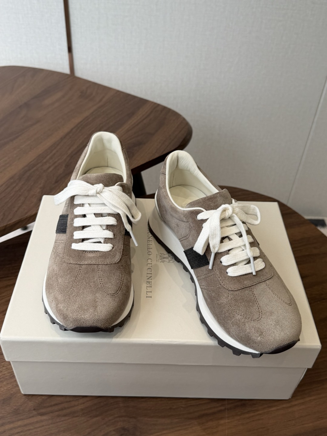 Brunello Cucinelli  26ss最新 Bc 系带 休闲鞋  鞋面进口麂皮/进口牛皮 内里进口羊毛 0.5