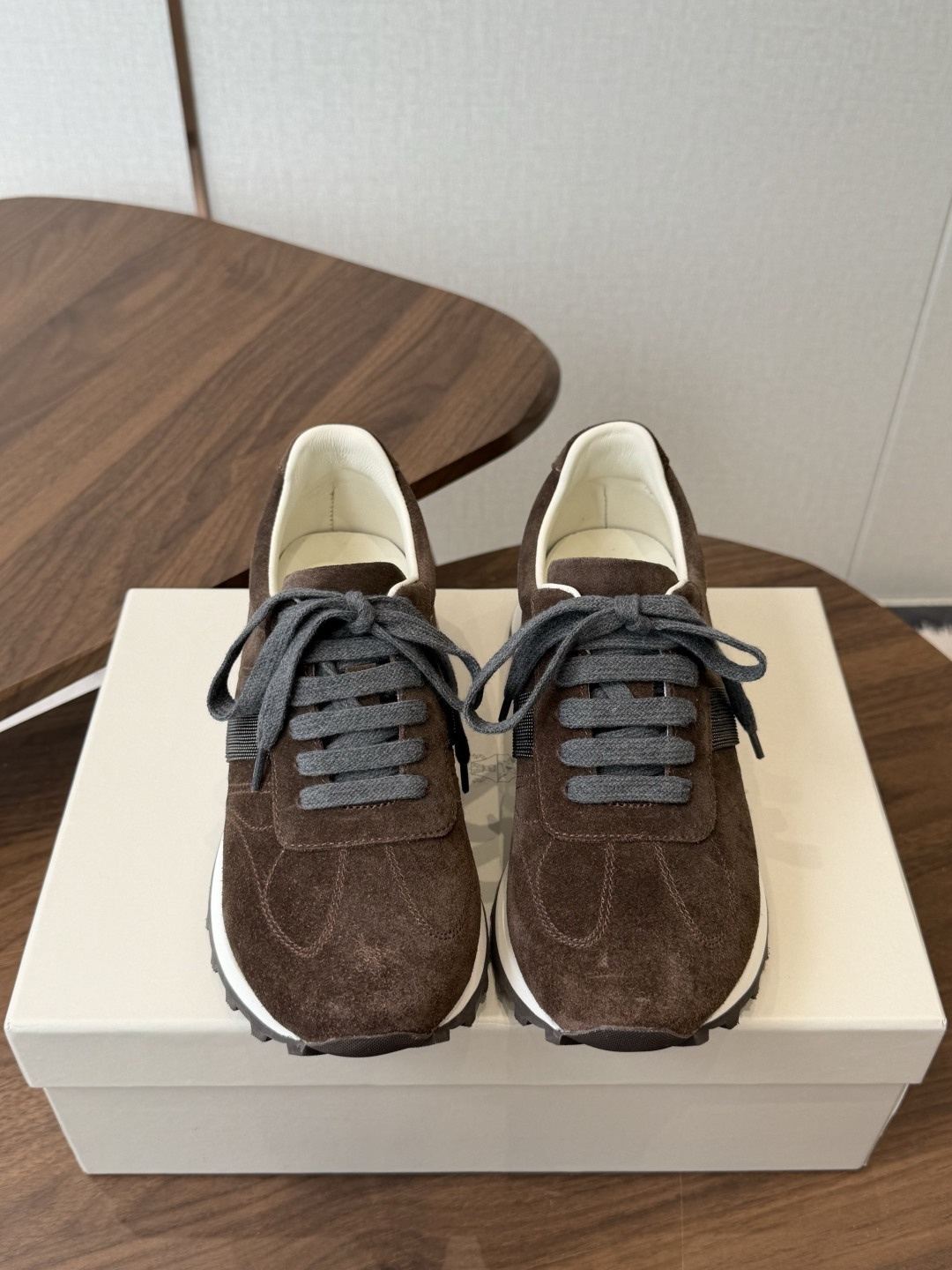 Brunello Cucinelli  26ss最新 Bc 系带 休闲鞋  鞋面进口麂皮/进口牛皮 内里进口羊毛 0.5