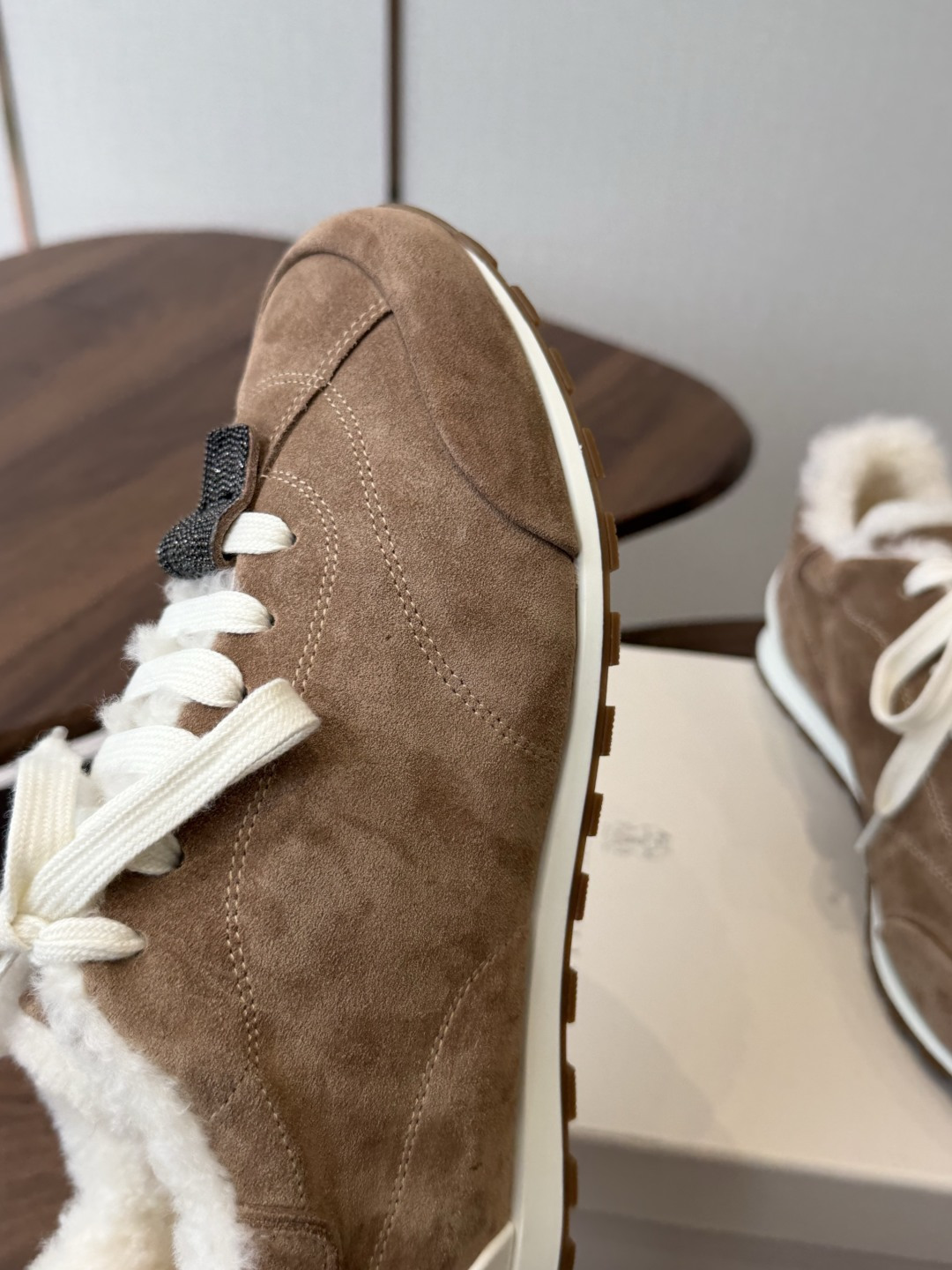 Brunello Cucinelli 26ss最新 Bc 系带 羊毛休闲鞋 鞋面进口麂皮/进口牛皮 内里进口羊毛/羊 Brunello Cucinelli 26ss最新 Bc 系带 羊毛休闲鞋 鞋面进口麂皮/进口牛皮 内里进口羊毛/羊