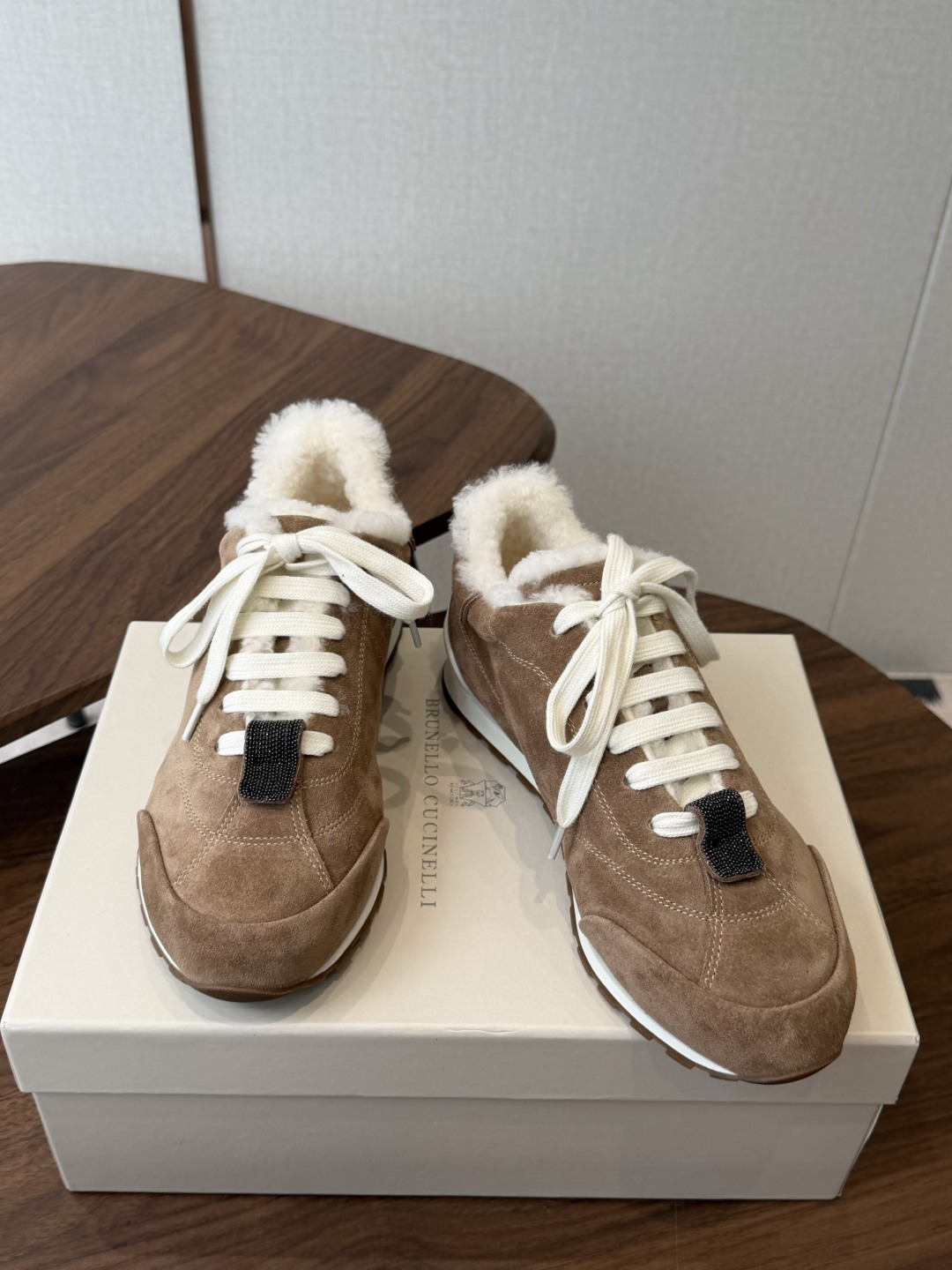 Brunello Cucinelli 26ss最新 Bc 系带 羊毛休闲鞋 鞋面进口麂皮/进口牛皮 内里进口羊毛/羊 Brunello Cucinelli 26ss最新 Bc 系带 羊毛休闲鞋 鞋面进口麂皮/进口牛皮 内里进口羊毛/羊