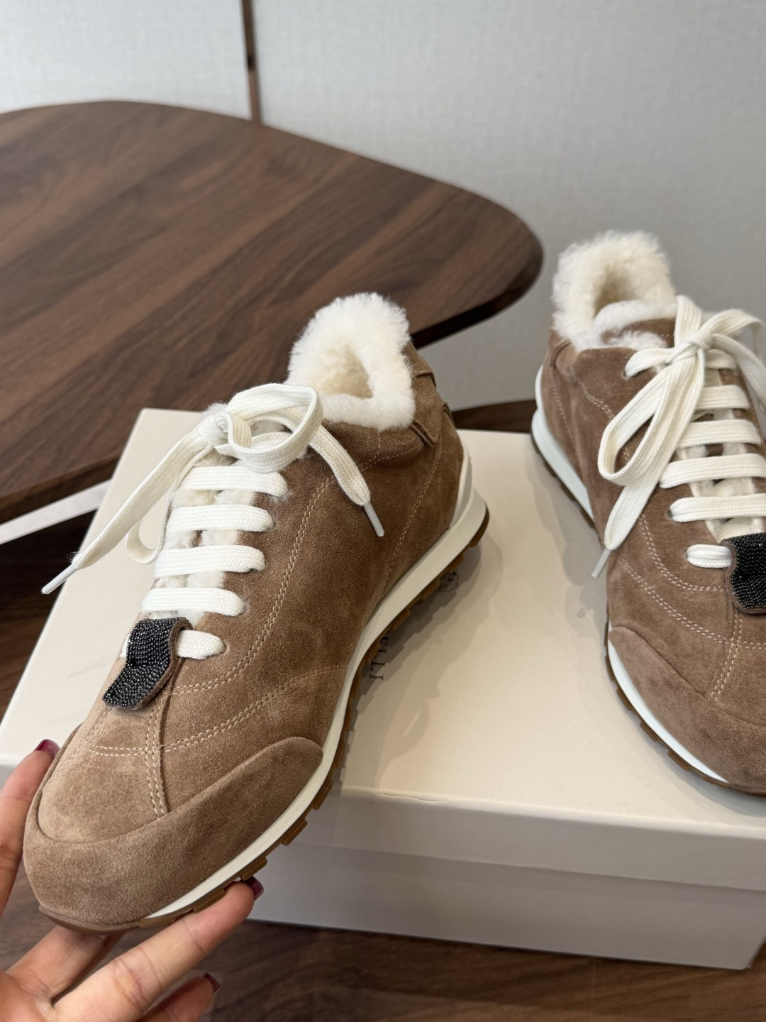 Brunello Cucinelli 26ss最新 Bc 系带 羊毛休闲鞋 鞋面进口麂皮/进口牛皮 内里进口羊毛/羊 Brunello Cucinelli 26ss最新 Bc 系带 羊毛休闲鞋 鞋面进口麂皮/进口牛皮 内里进口羊毛/羊