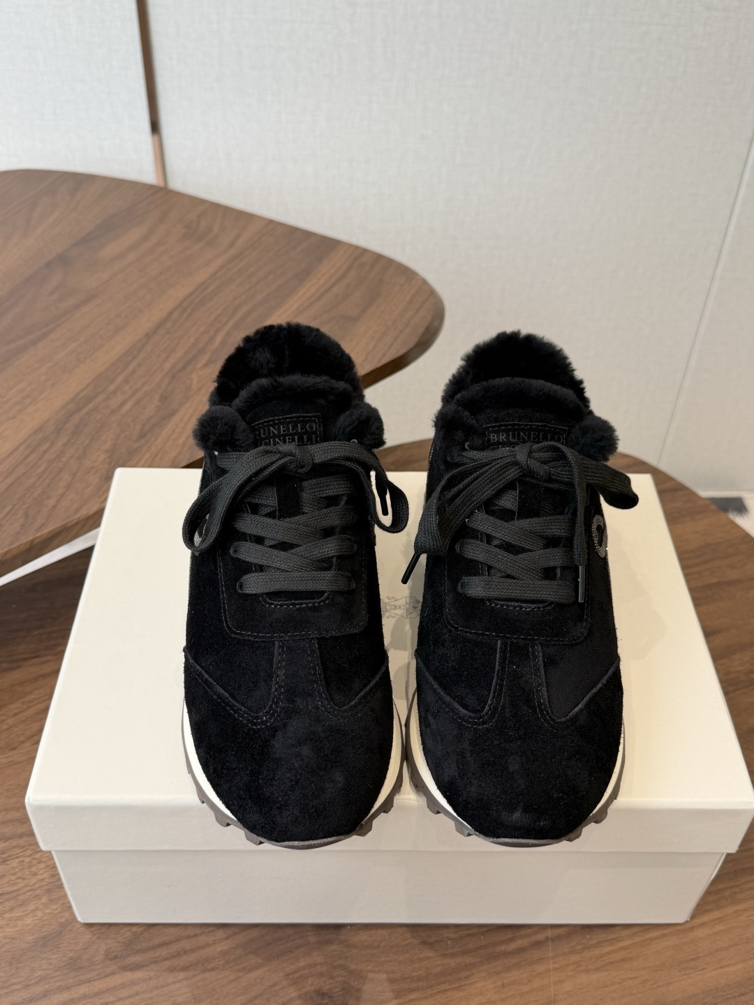 Brunello Cucinelli  26ss最新 Bc 系带 羊毛休闲鞋  鞋面进口麂皮/进口牛皮 内里进口羊毛/羊