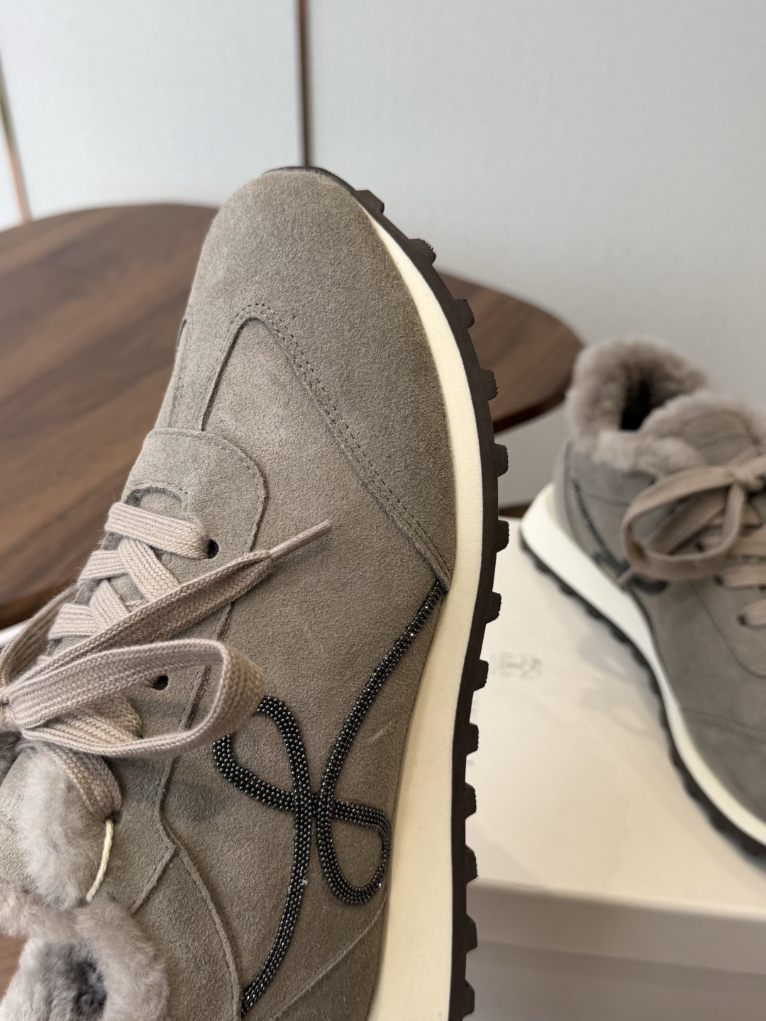 Brunello Cucinelli 26ss最新 Bc 系带 羊毛休闲鞋 鞋面进口麂皮/进口牛皮 内里进口羊毛/羊 Brunello Cucinelli 26ss最新 Bc 系带 羊毛休闲鞋 鞋面进口麂皮/进口牛皮 内里进口羊毛/羊