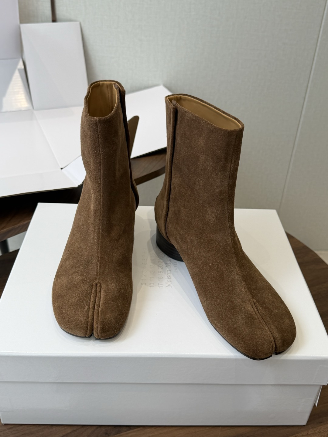 莞产（⚠️官网同步✈️盒包装） MaisonMargiela MM6 马吉拉分趾系列粗跟跟分趾靴 代购同渠道硬货（区分市