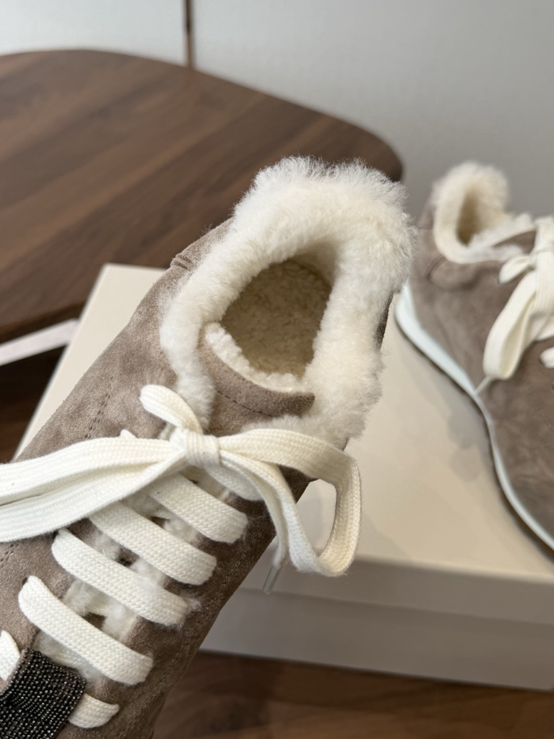 Brunello Cucinelli 26ss最新 Bc 系带 羊毛休闲鞋 鞋面进口麂皮/进口牛皮 内里进口羊毛/羊 Brunello Cucinelli 26ss最新 Bc 系带 羊毛休闲鞋 鞋面进口麂皮/进口牛皮 内里进口羊毛/羊