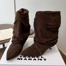 Isabel Marant 伊莎贝尔 26ss 尖头细跟短靴 一脚蹬细跟短靴,麟片皮孔点缀短靴腰身,时尚感满满,银色小 Isabel Marant 伊莎贝尔 26ss 尖头细跟短靴 一脚蹬细跟短靴,麟片皮孔点缀短靴腰身,时尚感满满,银色小
