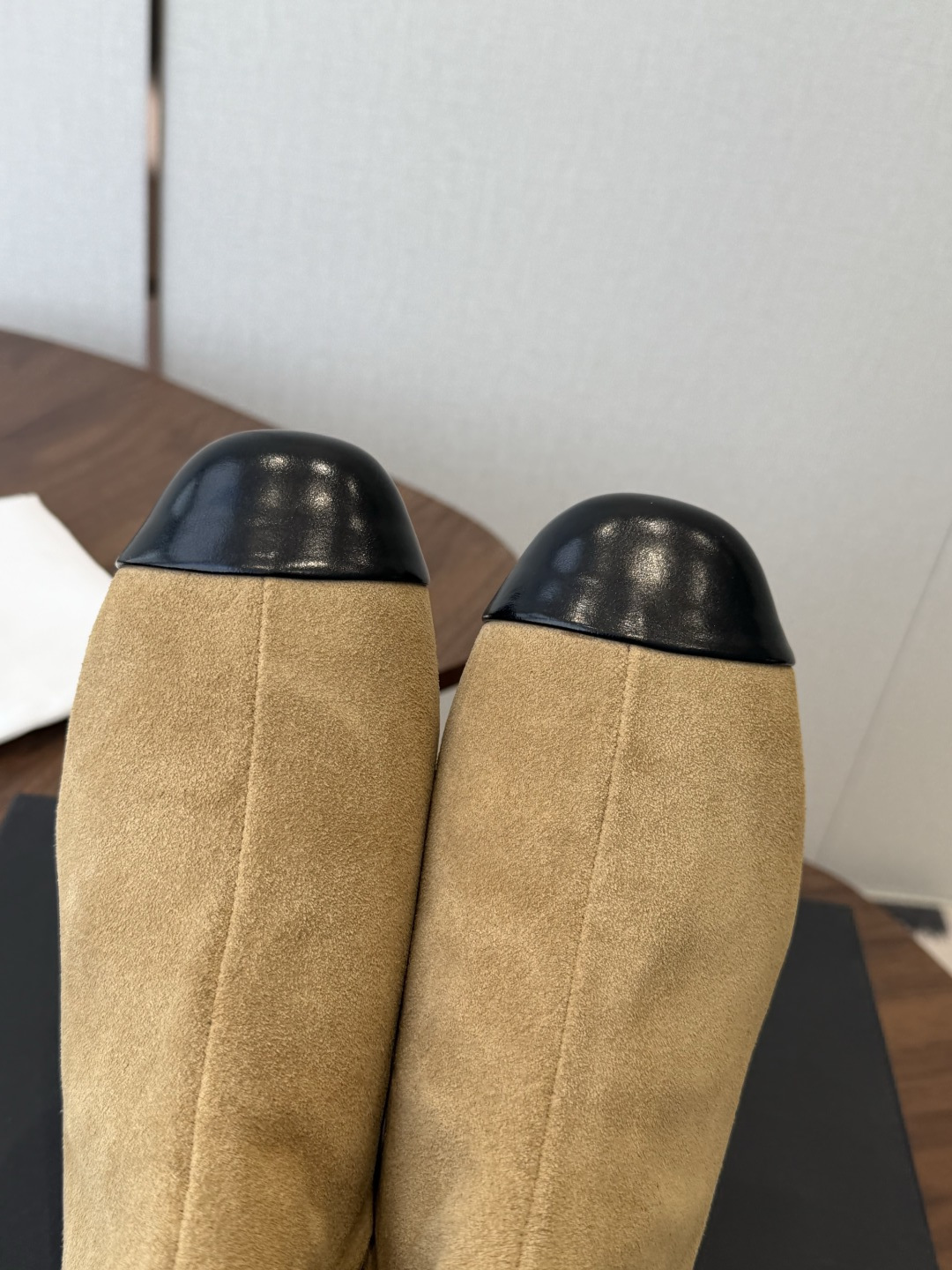DYMON 26ss小众拼接鞋面短靴 平底 圆头短靴 鞋面：牛皮/牛反绒 内里：羊皮里 大底：模具橡胶底 码数：35-4