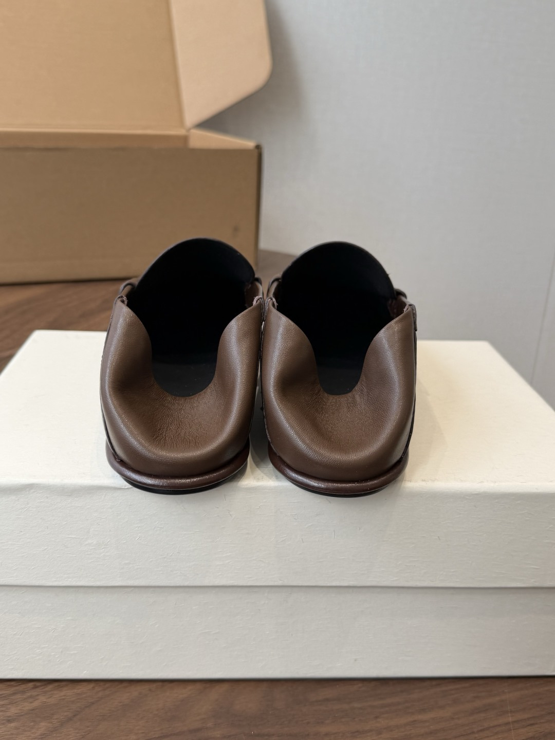 Saint Laurent Brown Croc-Effect Loafers