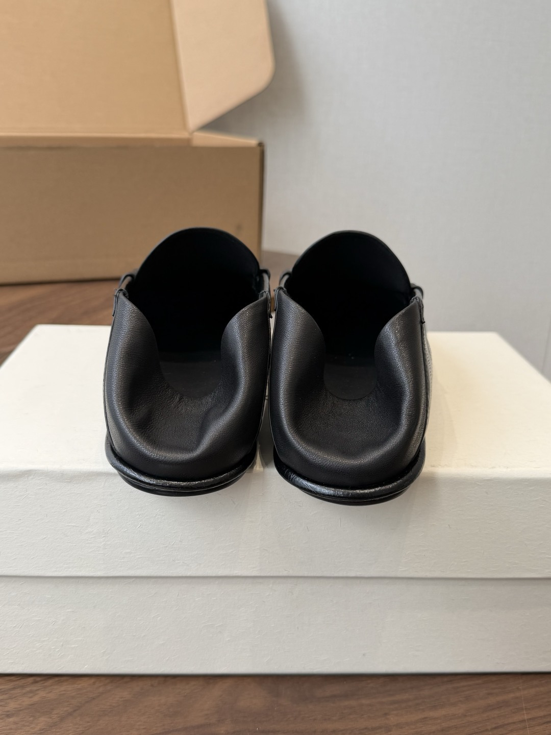 Saint Laurent Black Croc-Effect Loafers