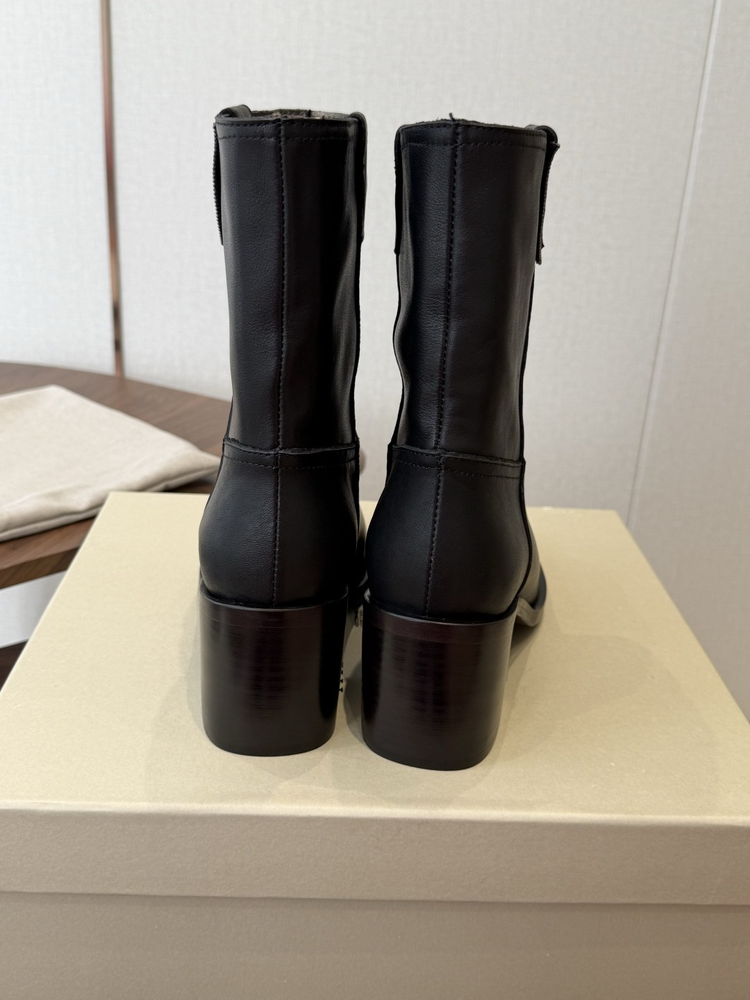 Black Round-Toe Boots