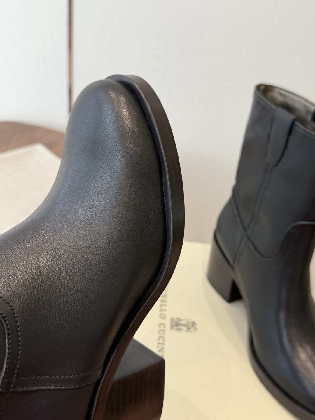 Black Round-Toe Boots