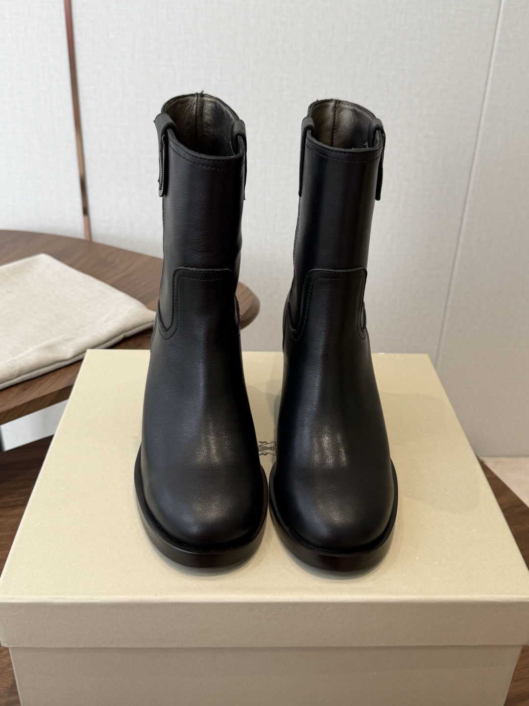 Black Round-Toe Boots