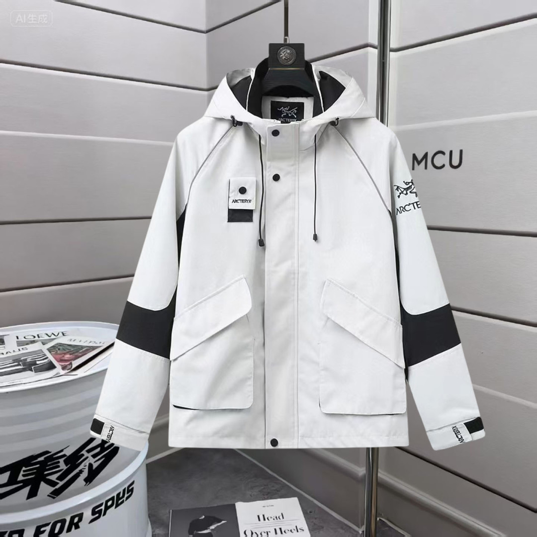 Official same style RC.TERYX men's jacket, 2025 autumn-winter new release. Full labels, unisex in black/white, sizes M-3XL. Premium quality, comfortable fabric, excellent fit.-Big cat