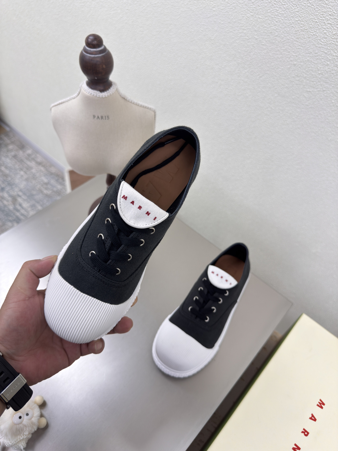 Cozy Mickey Head Design on Black Tarp Fabric with Family Logo Stamp - 图片 6