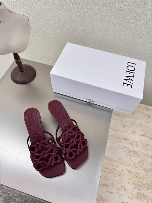Loewe Logo-Embossed Leather Heeled Sandals - Comfortable and Stylish 1 Loewe Logo-Embossed Leather Heeled Sandals - Comfortable and Stylish