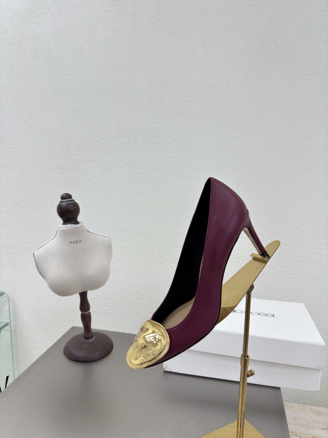 Sergio Rossi Sr Diani Burgundy Leather Pumps with Gold Hardware 9 cmp i1755336093153 9228 0 7