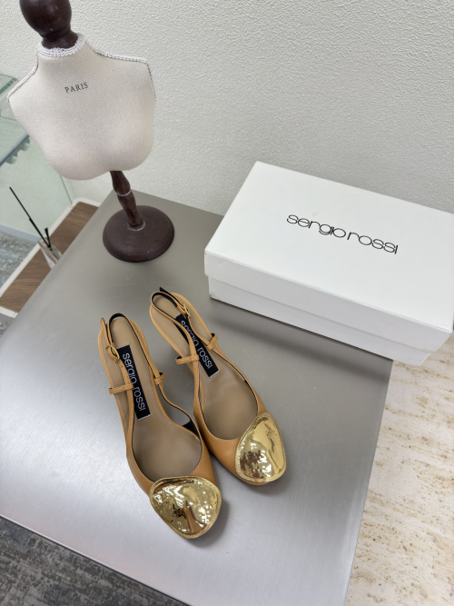 Sergio Rossi Sr Diani Slingback Pumps with Gold Accent - Luxurious Comfort 1 Sergio Rossi Sr Diani Slingback Pumps with Gold Accent - Luxurious Comfort