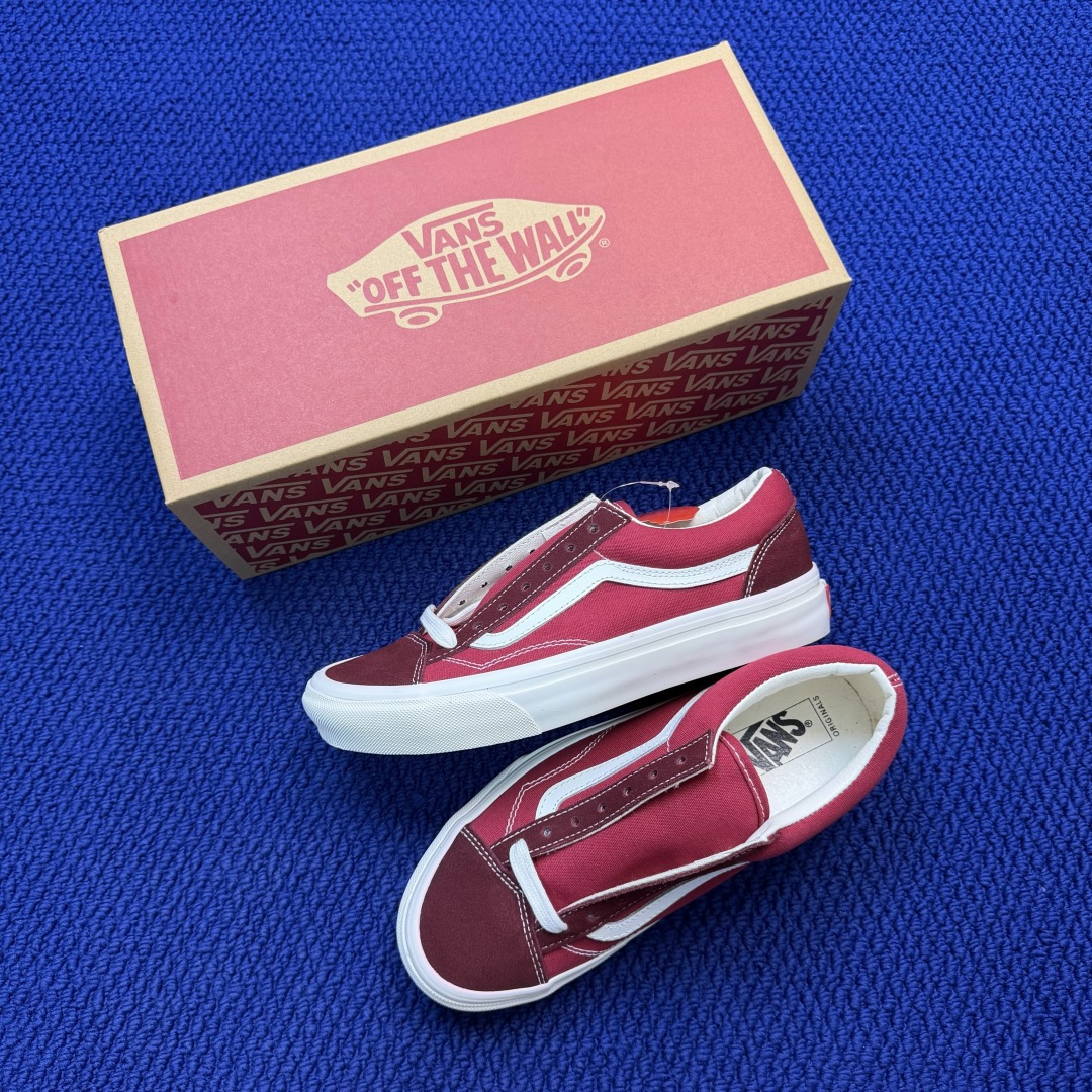 虎扑版！Vans Style 36 低帮 K02V纯原级别外贸订单！万斯经典 硫化帆布板鞋正品海鸥线 鞋