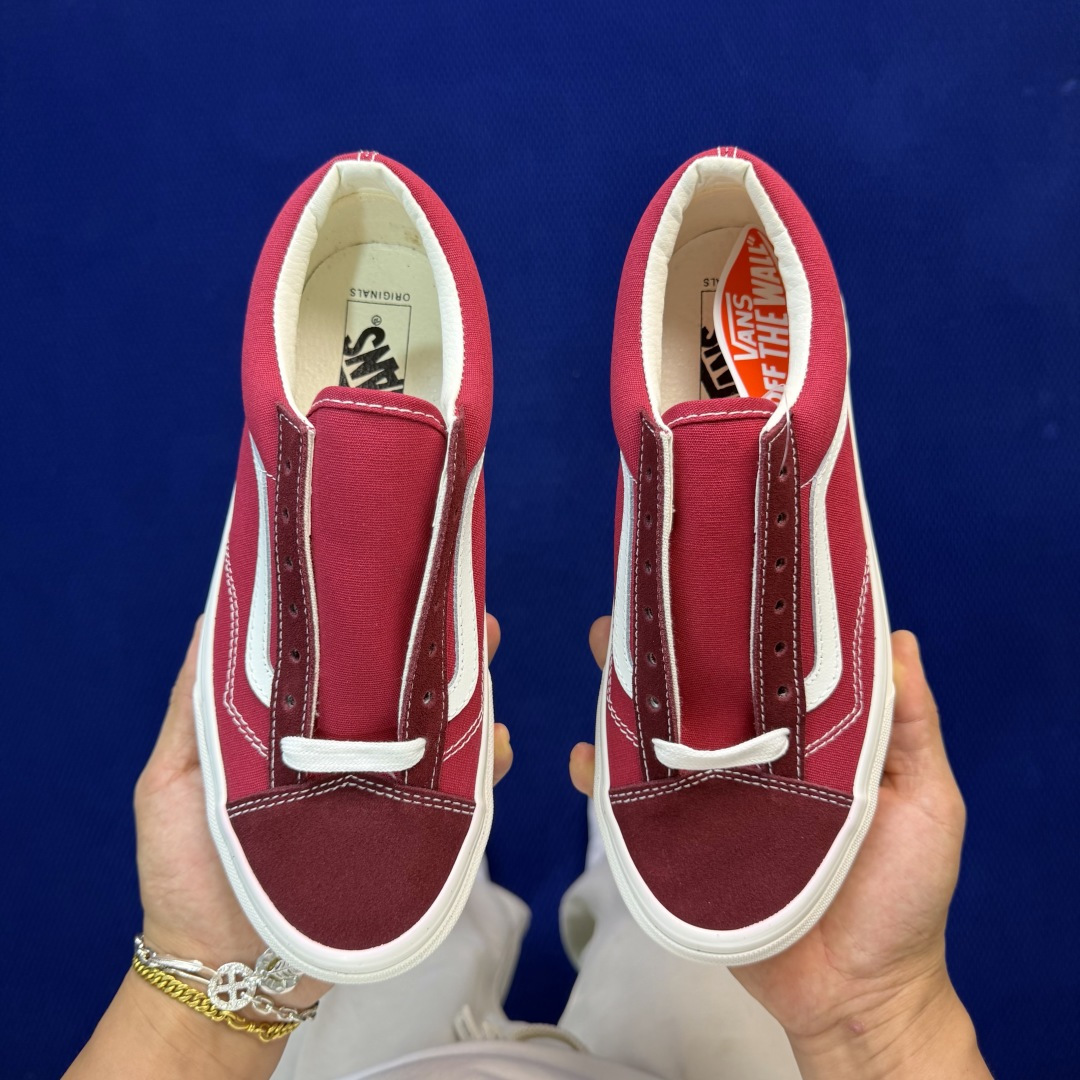 虎扑版！Vans Style 36 低帮 K02V纯原级别外贸订单！万斯经典 硫化帆布板鞋正品海鸥线 鞋