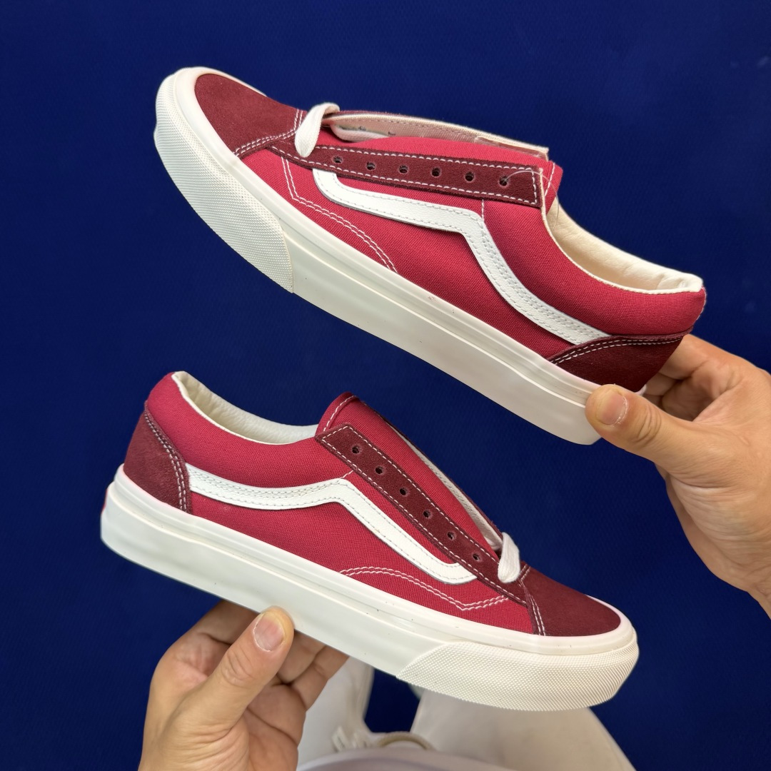 虎扑版！Vans Style 36 低帮 K02V纯原级别外贸订单！万斯经典 硫化帆布板鞋正品海鸥线 鞋