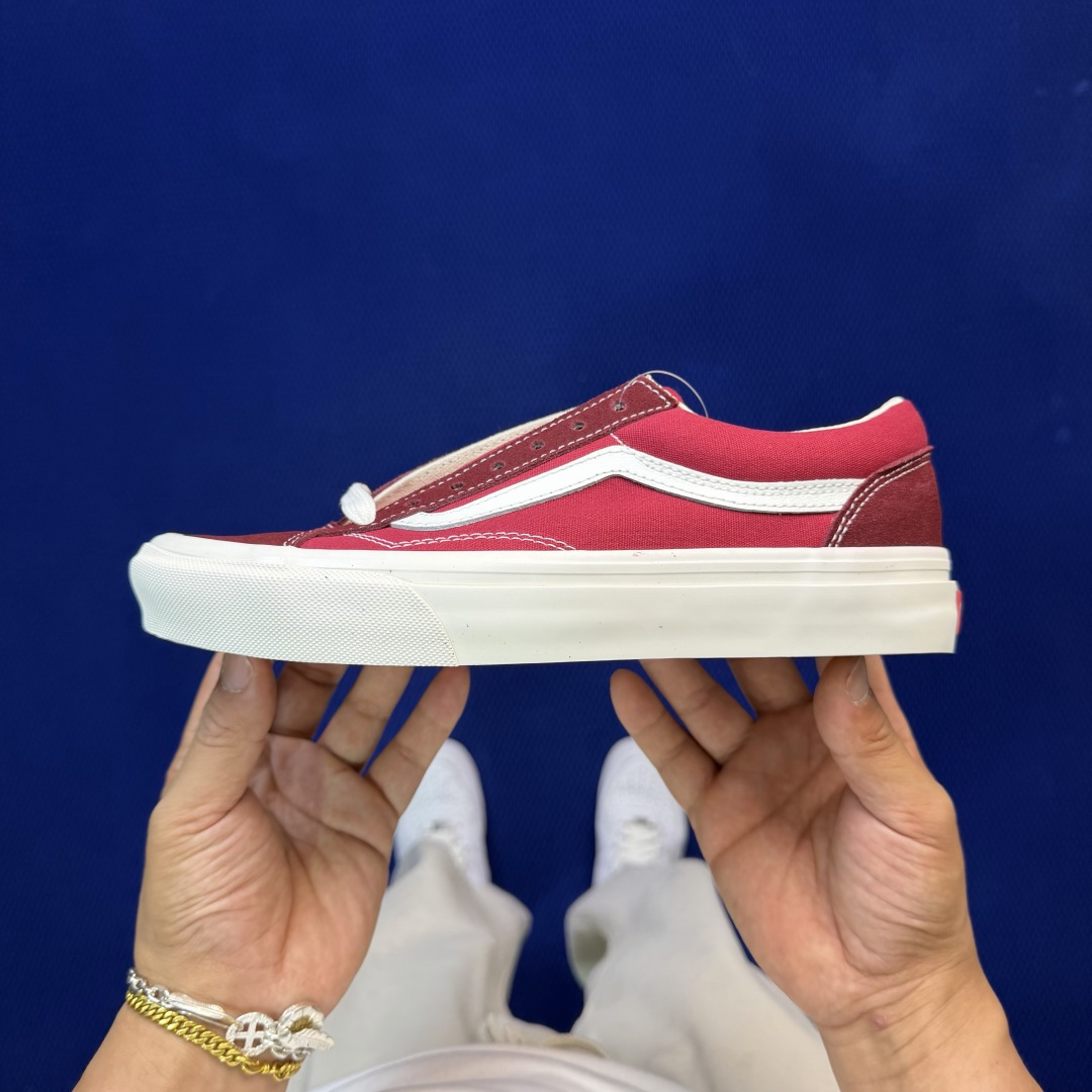 虎扑版！Vans Style 36 低帮 K02V纯原级别外贸订单！万斯经典 硫化帆布板鞋正品海鸥线 鞋