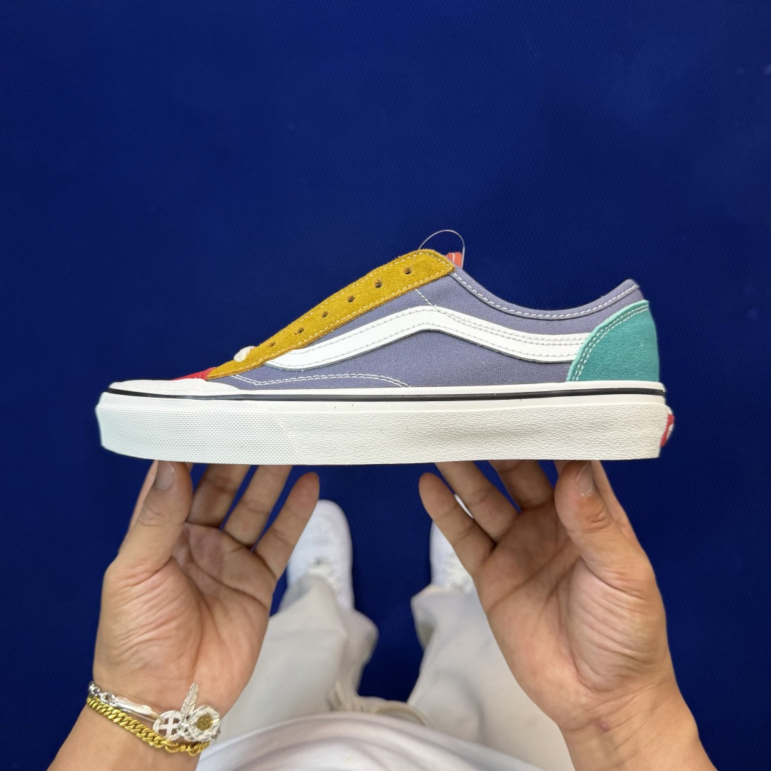 虎扑版！Vans Style 36 低帮 K51V纯原级别外贸订单！万斯经典 硫化帆布板鞋正品海鸥线 鞋