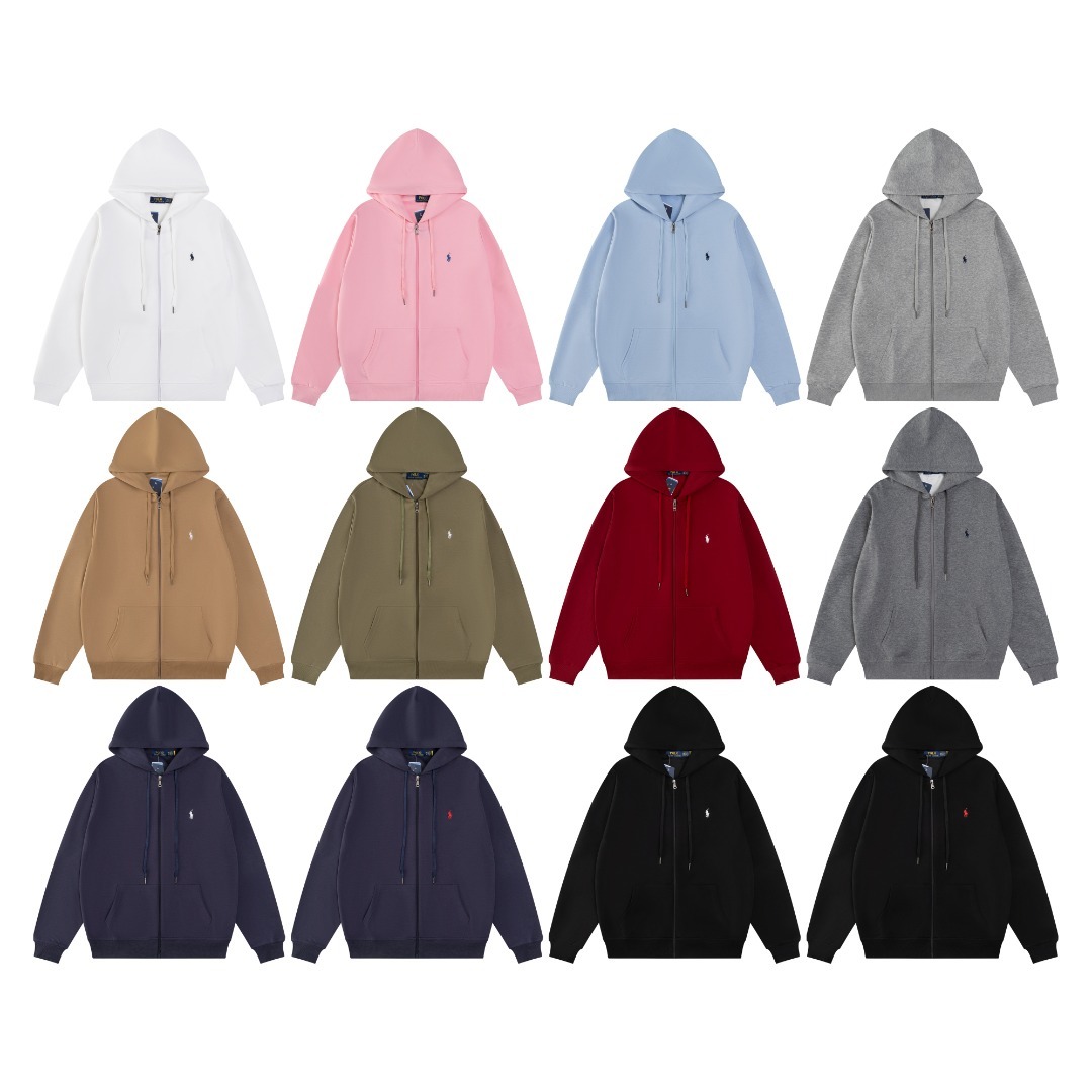 “Ralph Lauren 12-Coloured Pony Embroidered Hooded Vest and Jacket for Women” - 图片 1