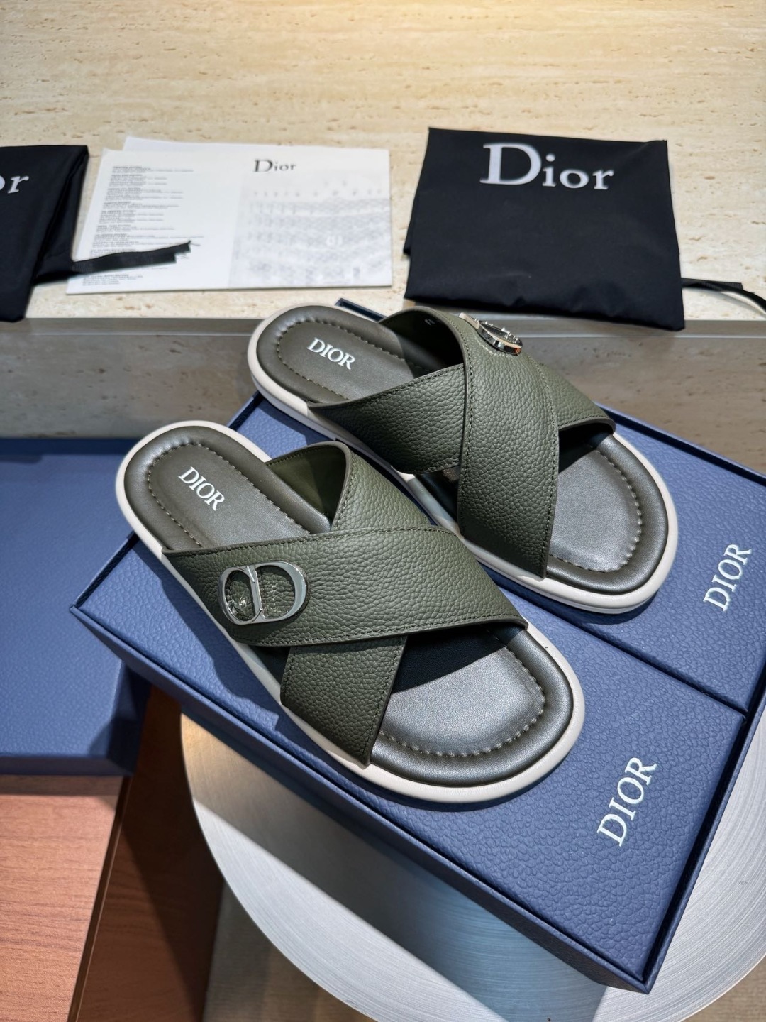 Dior Alias Men's Leather Sandals - Elegant Summer Comfort, Sizes 39-44 3 cmp m1749660788652 1262