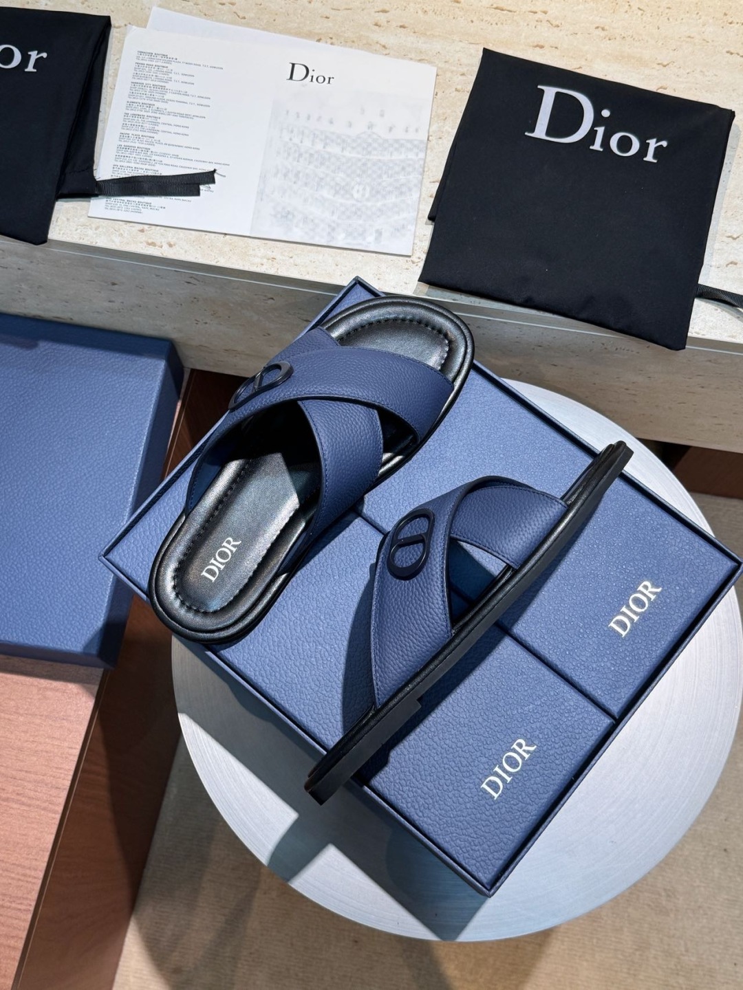 נעליים גברים Dior Alias מעור הנוחיות Oblique מעור מושבע באיכות ייצורית 4 cmp m1749660804664 7930