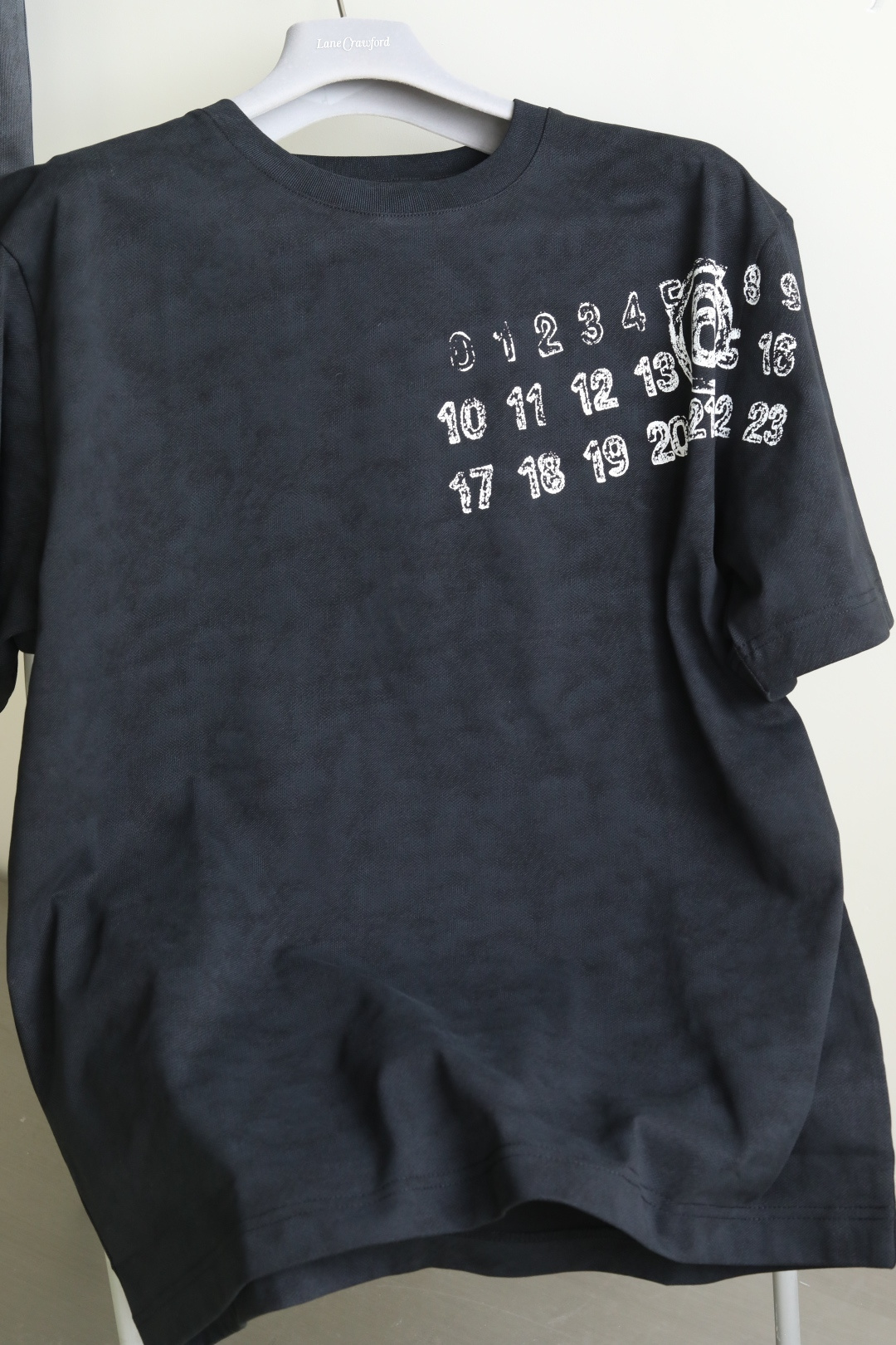 🆕MM家数字艺术25FW新品oversize阔版短袖进口100%埃及棉胸前个性数字印花宽松男士短袖纯棉T