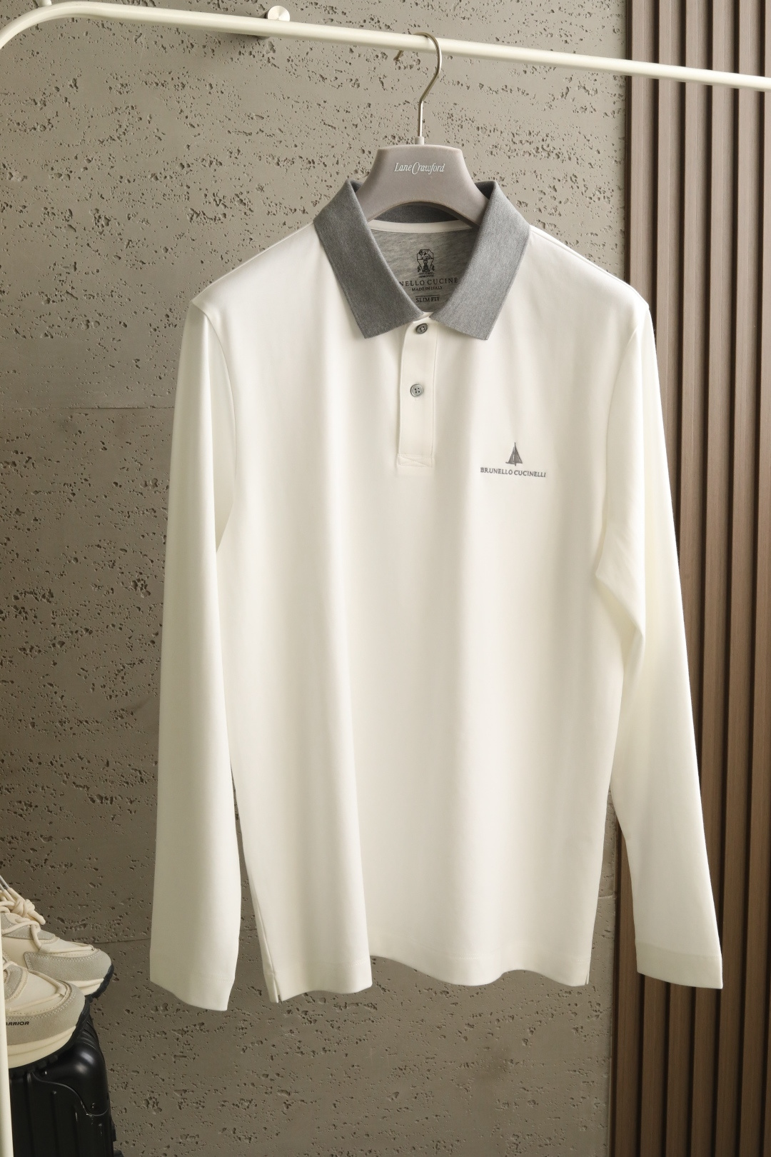 NEW# 🔥🔥🔥2026 SS春夏新款# 静奢风格B*C家双色长袖T恤。定织细纹肌理柔滑面料，75%长绒