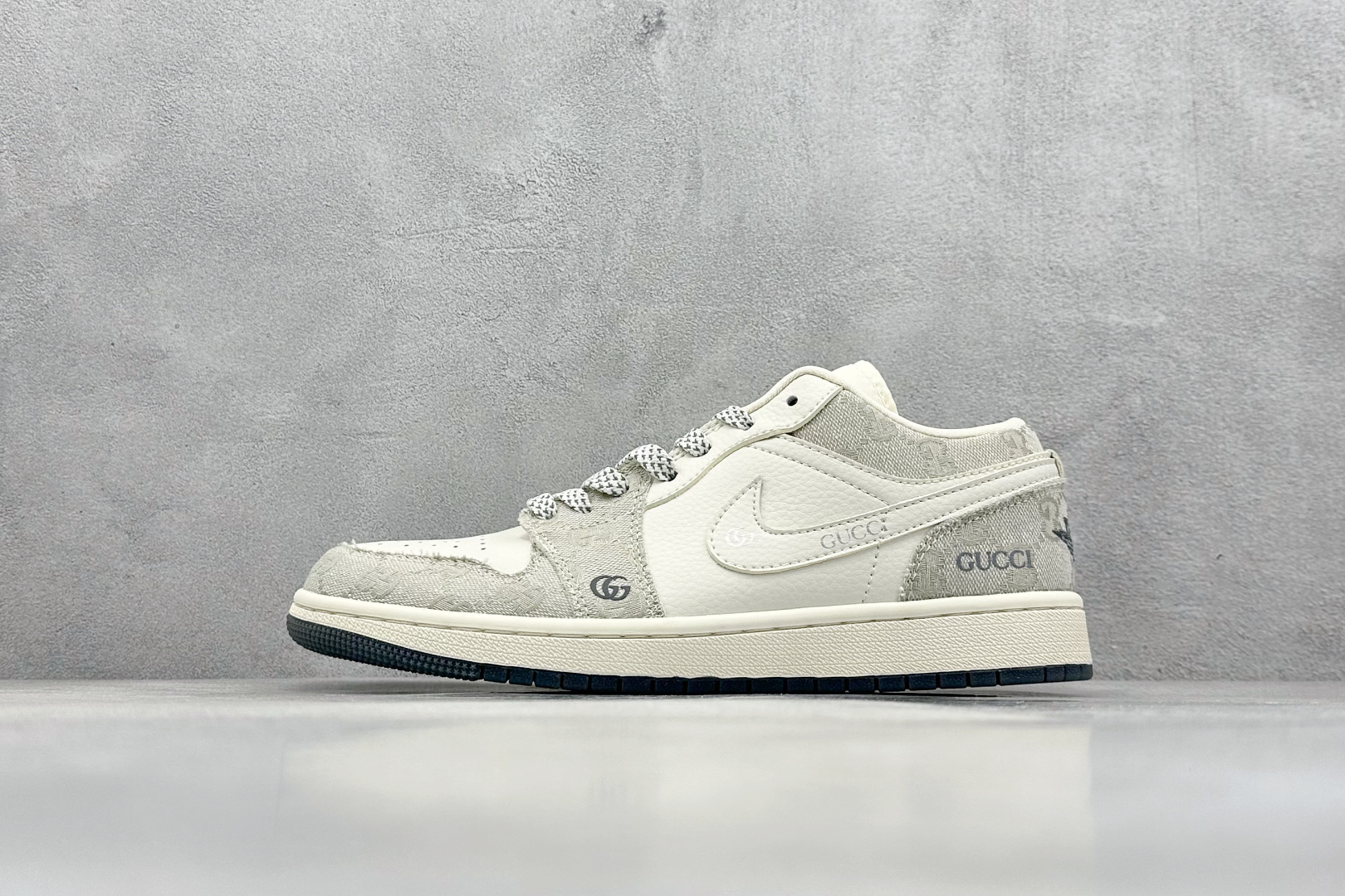 XC版 Air Jordan 1 Retro Low x GUCCI 白灰满天星 DM5688-101