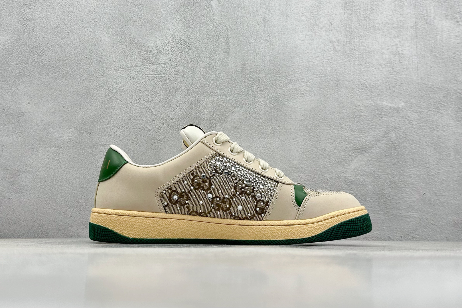 Gucci 古驰 Screener 运动休闲时装奢侈品系列 GG珐琅扣 擦脏做旧小脏鞋