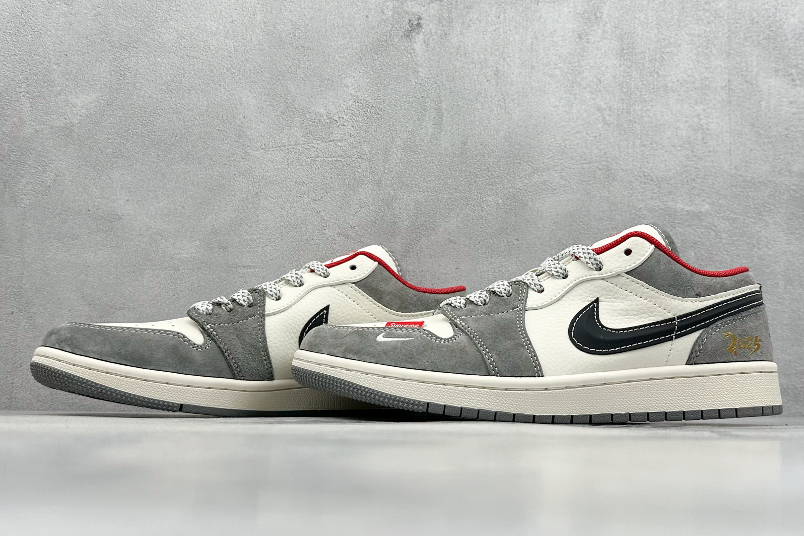 Air Jordan 1 Retro Low x The North Face 蛇年限定 白绿小钩满天星  XS6086-014