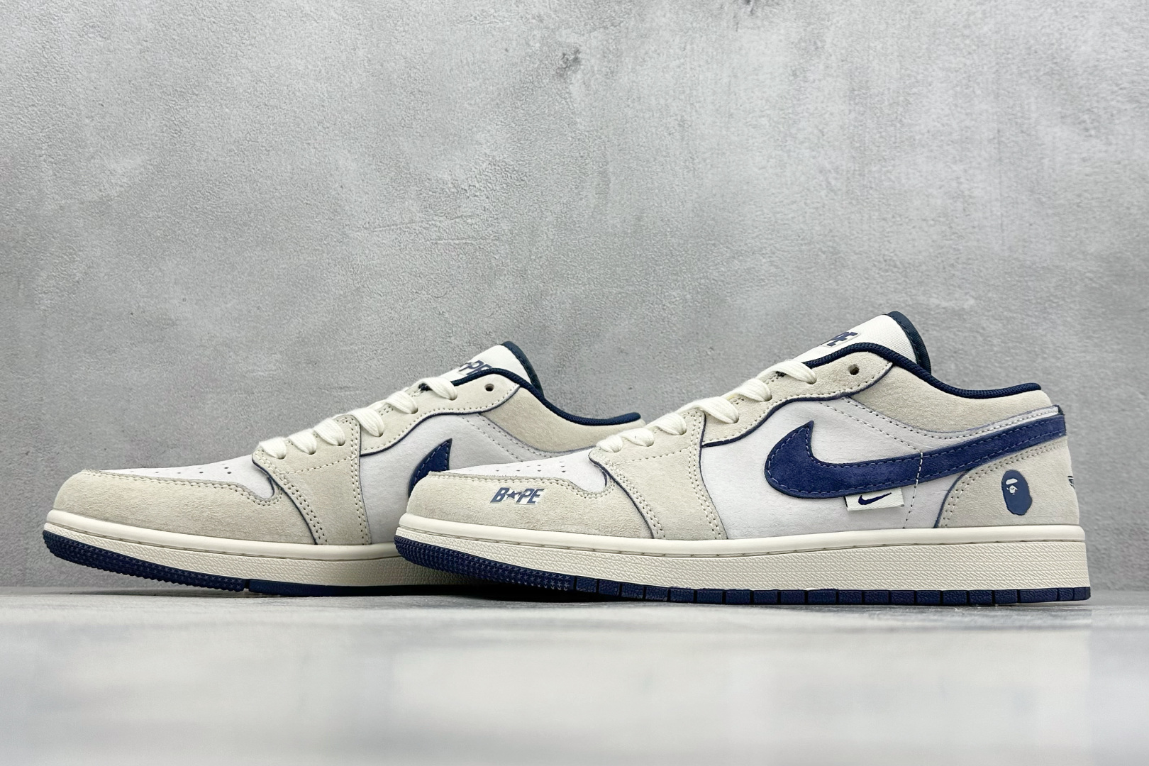 XC版 Air Jordan 1 Low AJ1 乔1 Bape联名 透心蓝 高端定制 低帮复古篮球鞋 DM9188-007