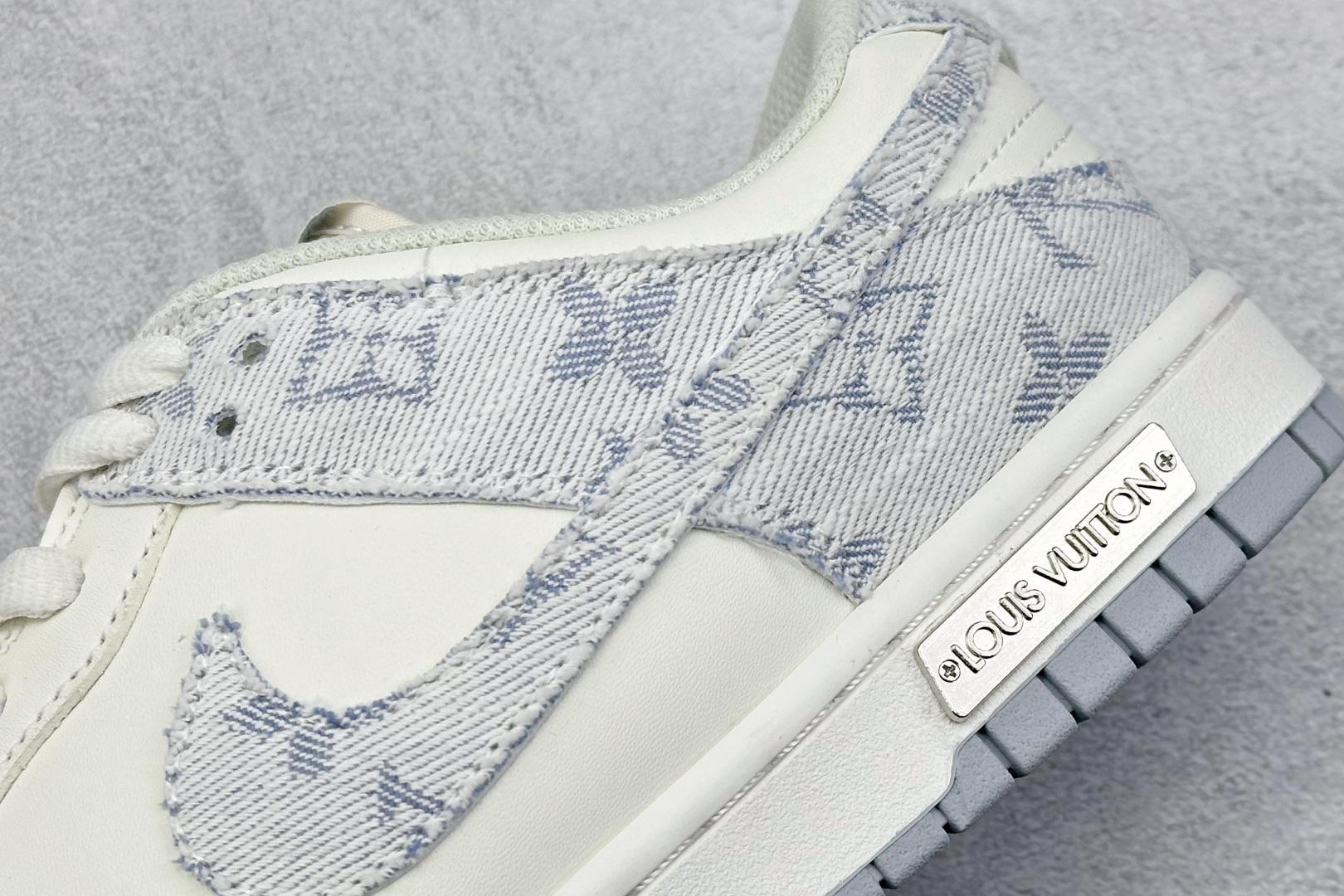 XC版 Nk SB Dunk Low LV联名-紫色牛仔米白紫勾 低帮休闲板鞋   DJ2024-010