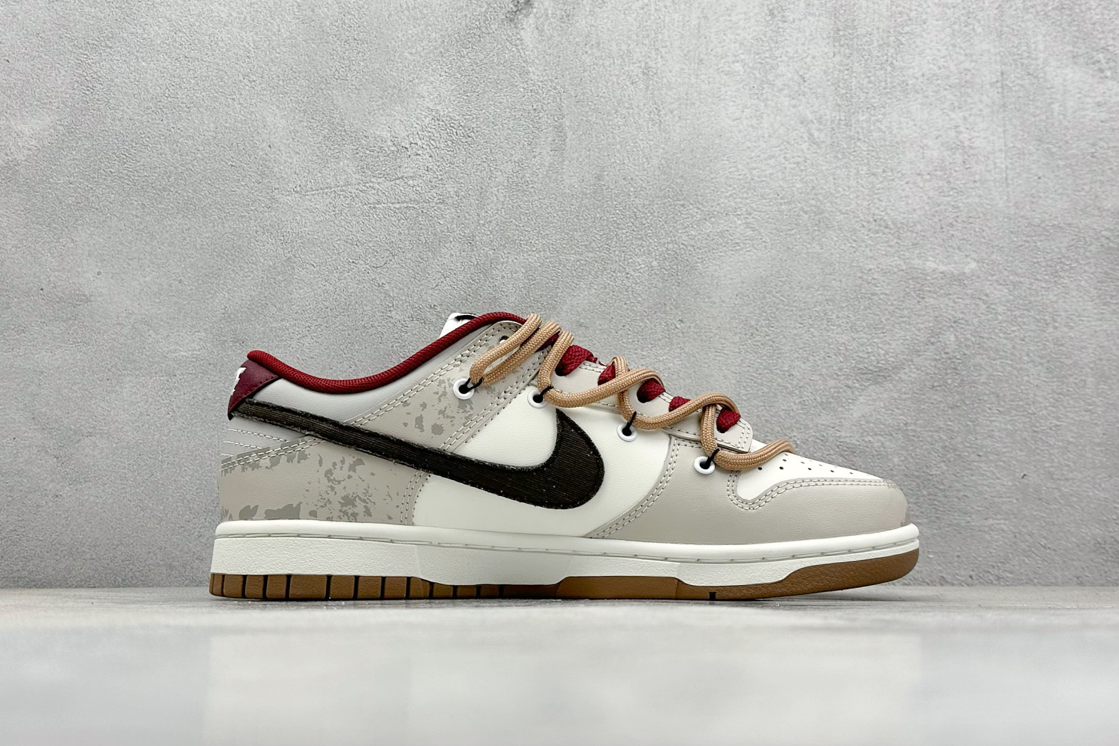 YC版 Nike SB Dunk Low 考拉派对 荒芜尽头 废土 解构做旧涂鸦 米棕  FB7160-161